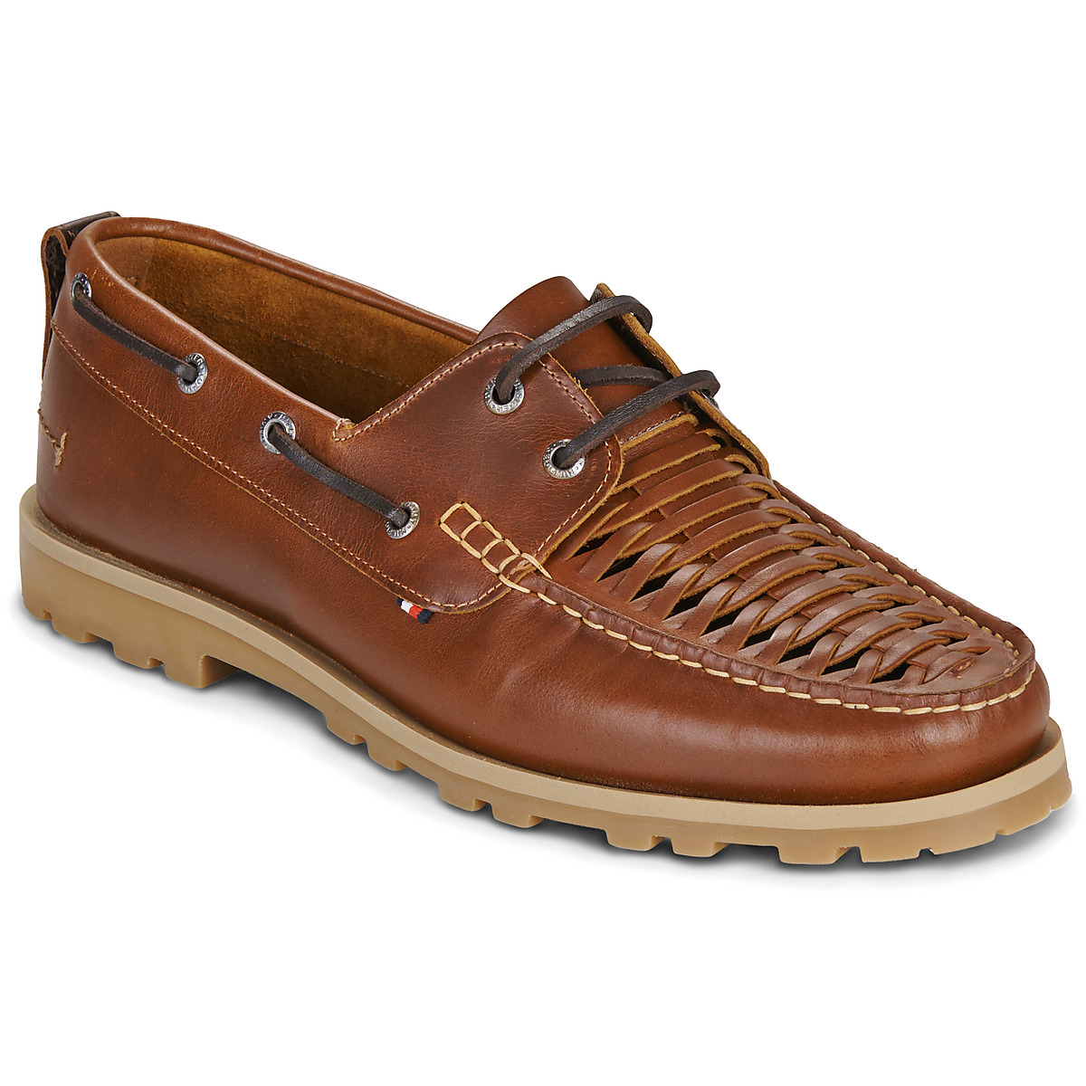 Tommy Hilfiger - HILFIGER BRAIDED LTH BOAT SHOE - Brown