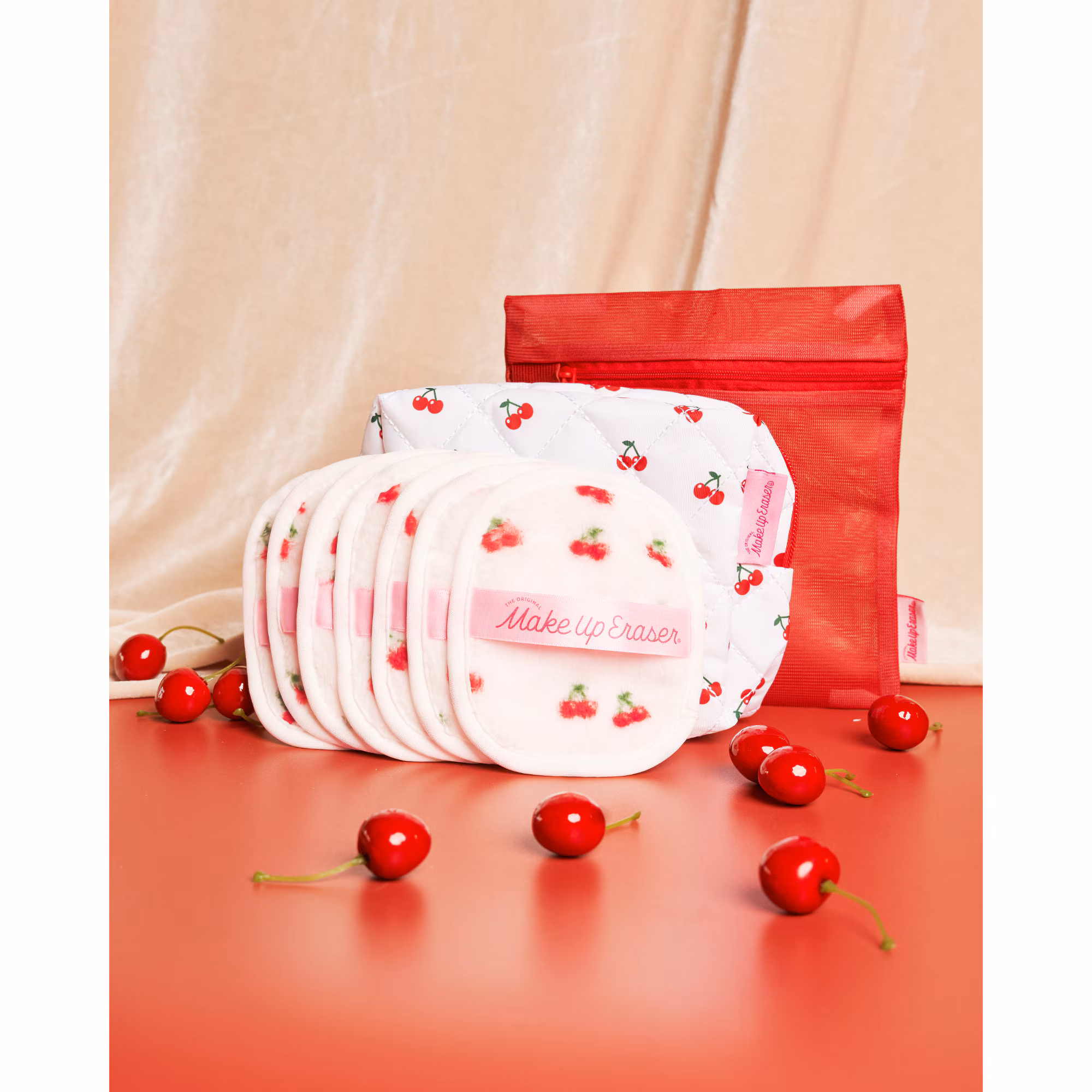 ACCESSOIRESServiette démaquillante réutilisable - cherry crush