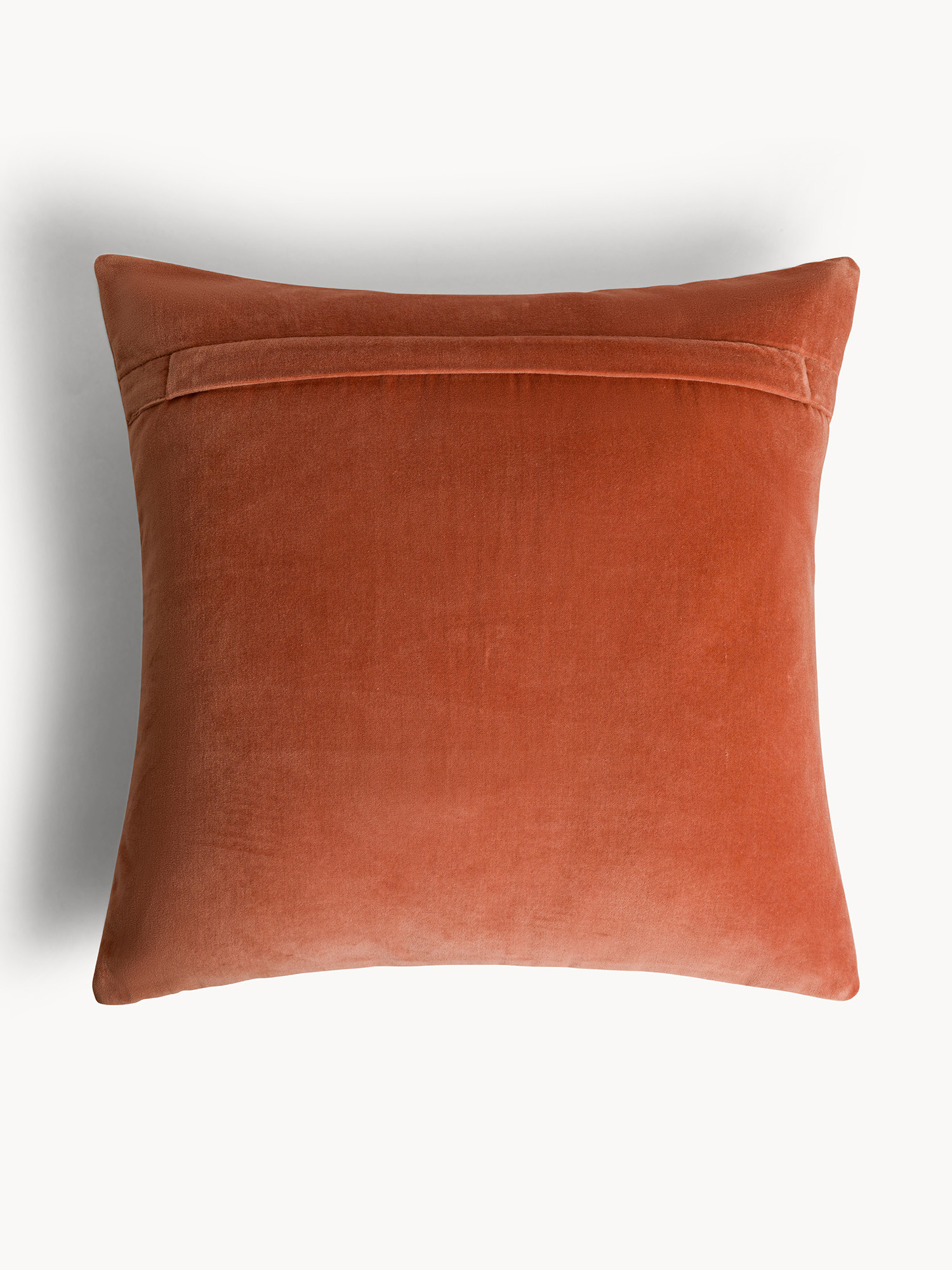 Cuscino 50x50 cm in velluto righe a contrasto