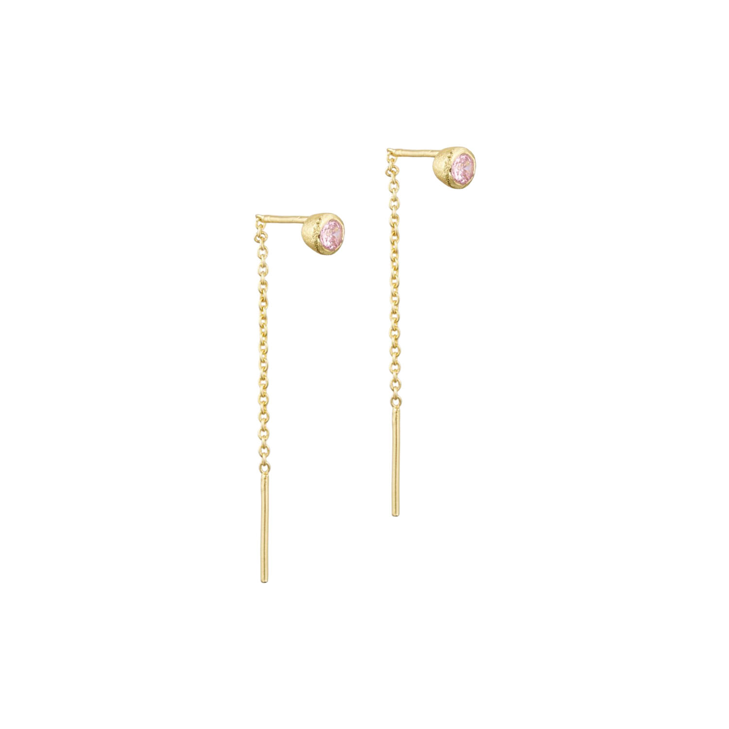 Noora Chain øreringer, baby pink