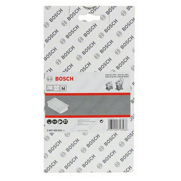 Filtre Plissé Plat Bosch 2607432033 - Accessoire de Qualité pour Nettoyage Efficace