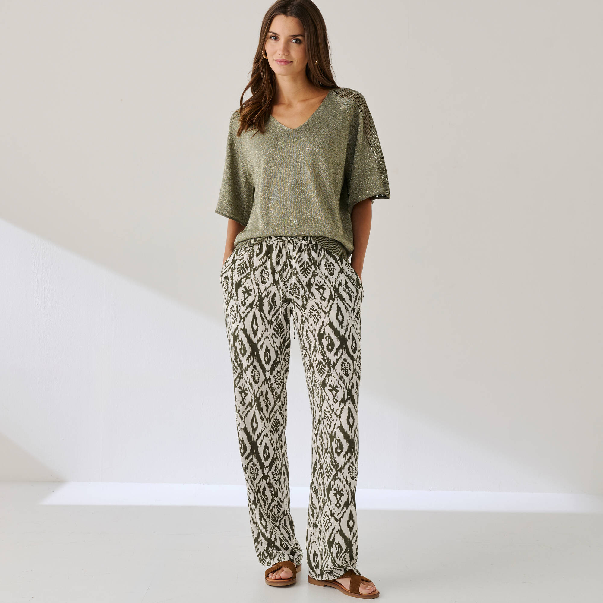 Pantalon fluide imprimé