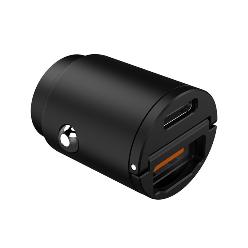 Mini chargeur de voiture USB et USB C 30 W