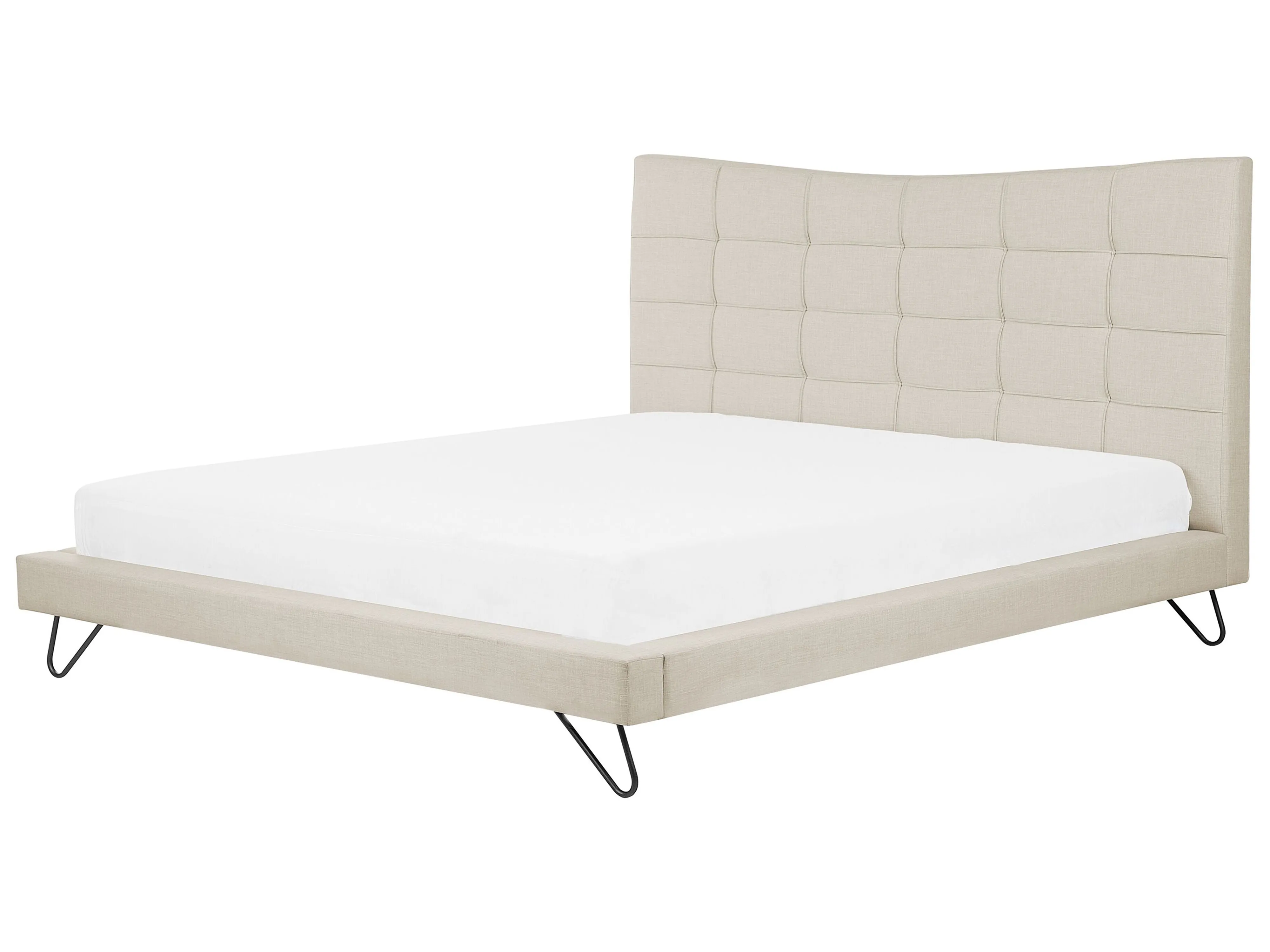 Bed Fabric LANNION 160 x 200 cm (EU King Size) Light Beige