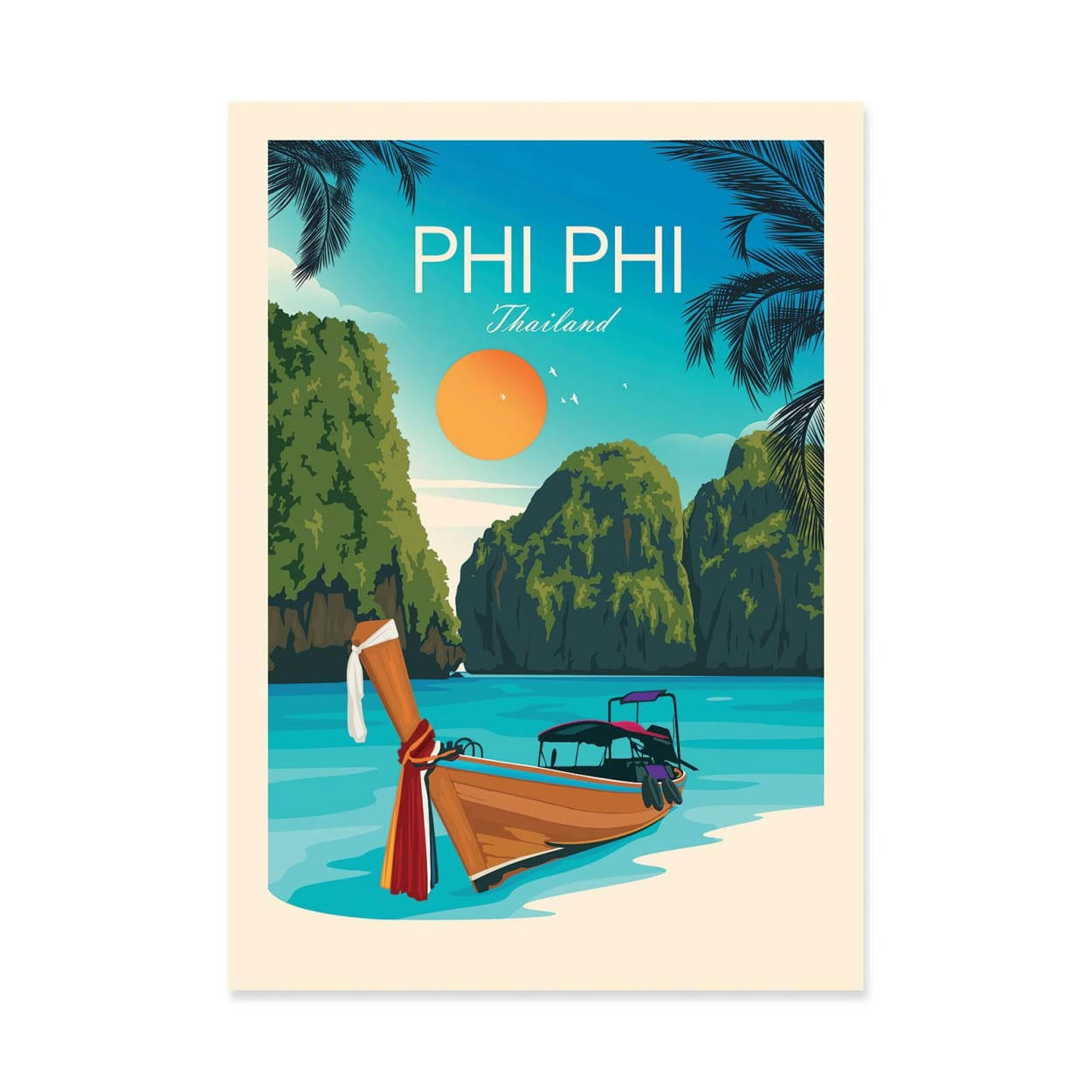 STUDIO INCEPTION - PHI PHI THAILAND - STUDIO INCEPTION - Affiche d'art 50 x 70 cm