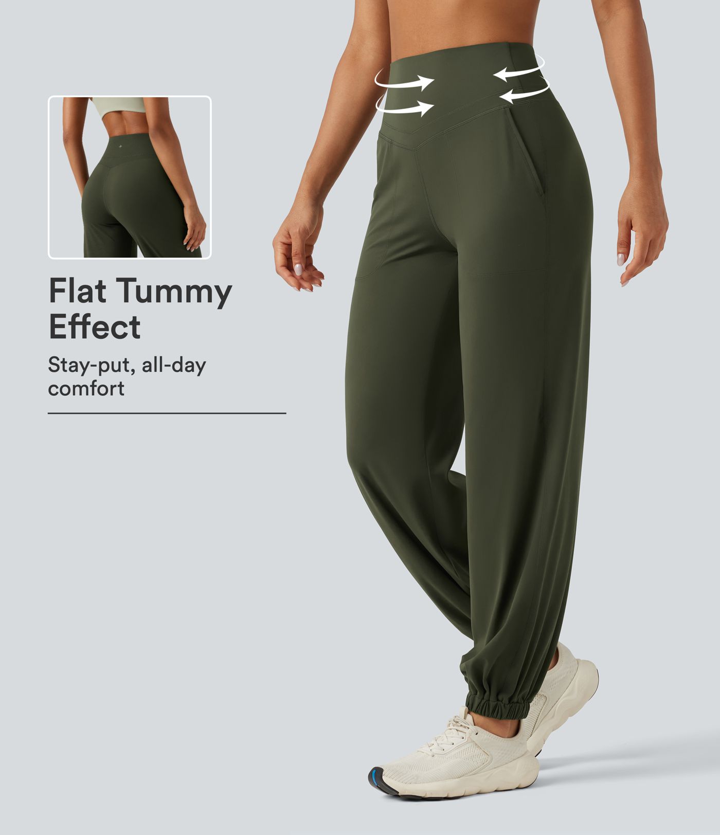 Jogging de yoga Halara UltraSculpt™ taille haute gainant coupe fuselée avec poches