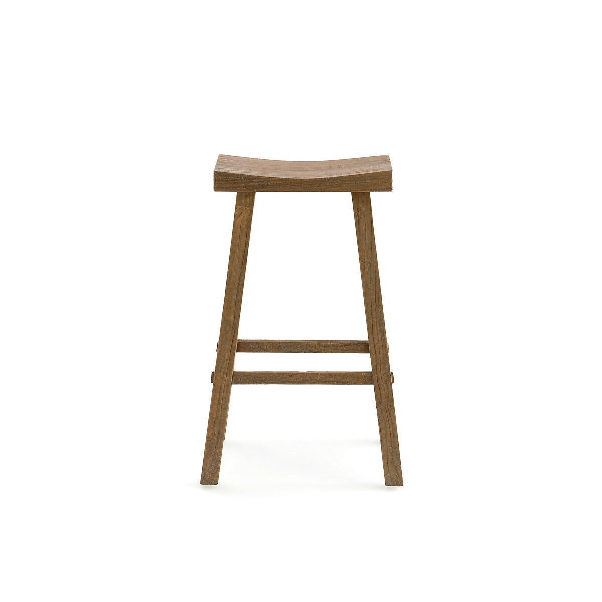 Tabouret de bar en orme massif H75 cm, Asayo