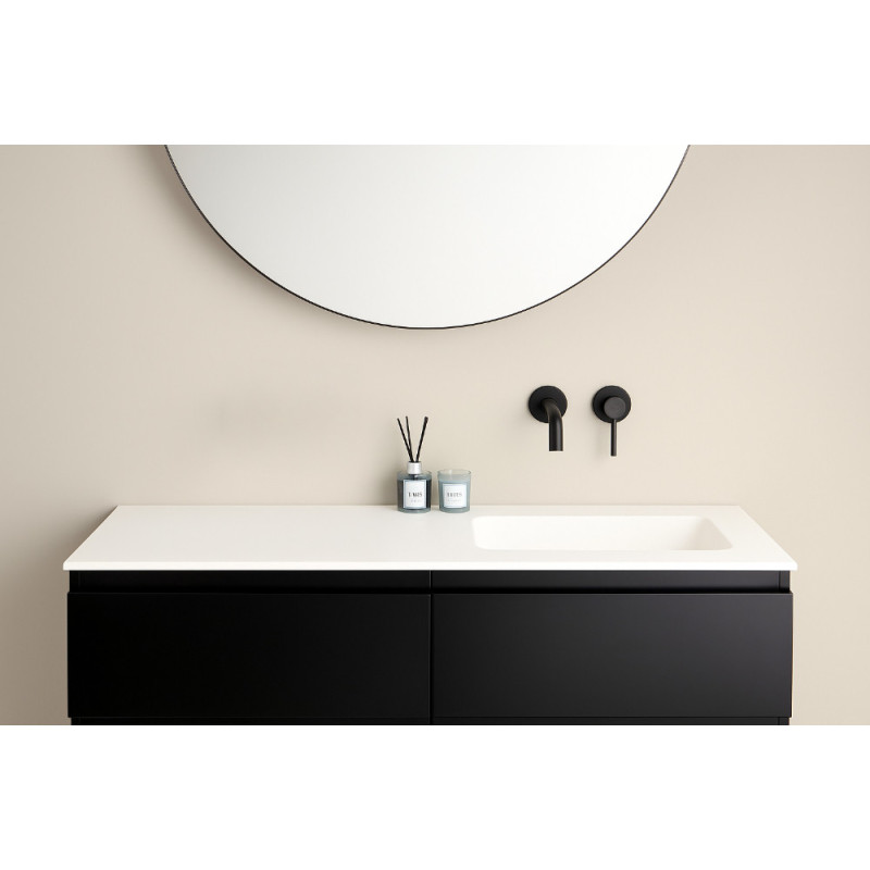 Plan de toilette Qube blanc mat 141 cm THYS