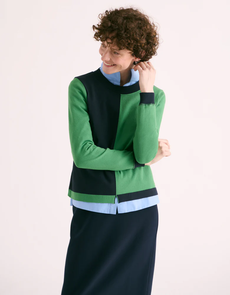 Pull en maille bicolore ANKO/88095/861