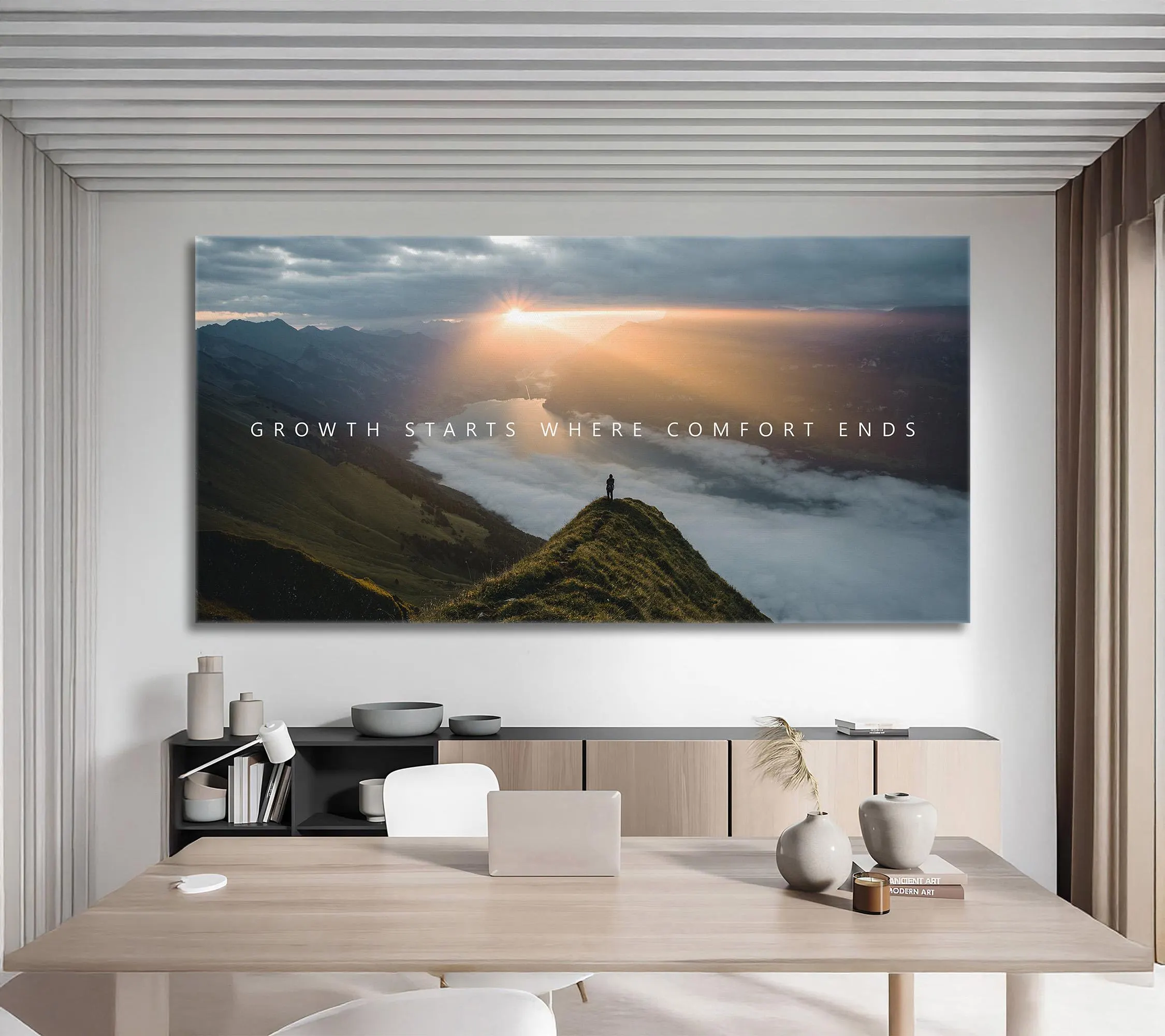 Inspirational Wall Art For Office Decor Growth Mindset Canvas Gifts For Entrepreneur Wall Art Landscape Workspace Decor Success Quotes Print