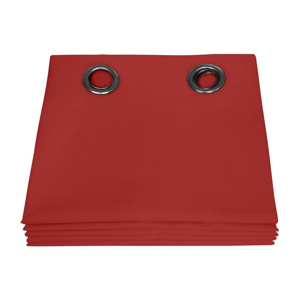 - Rideau occultant total rouge 135 x 250