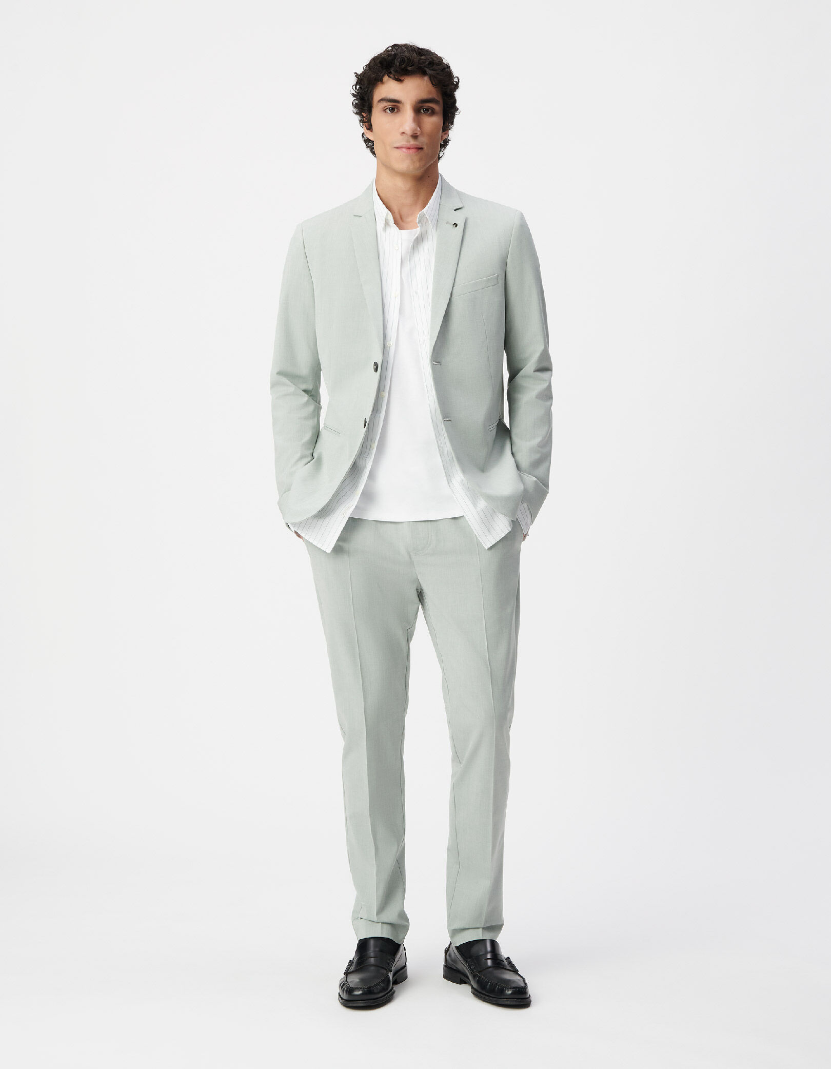 Veste de costume vert amande Homme