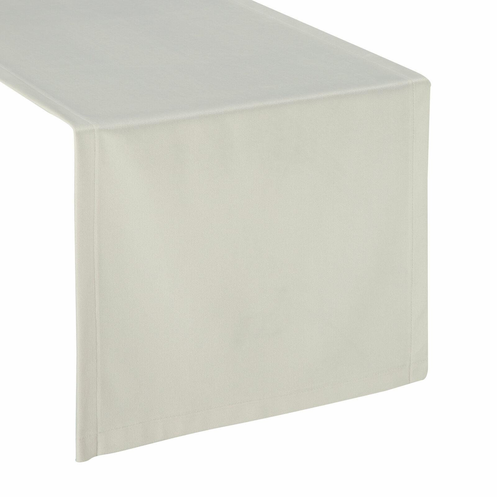 Bieżnik VELVET biały 40x140 cm biały elegancki na stół