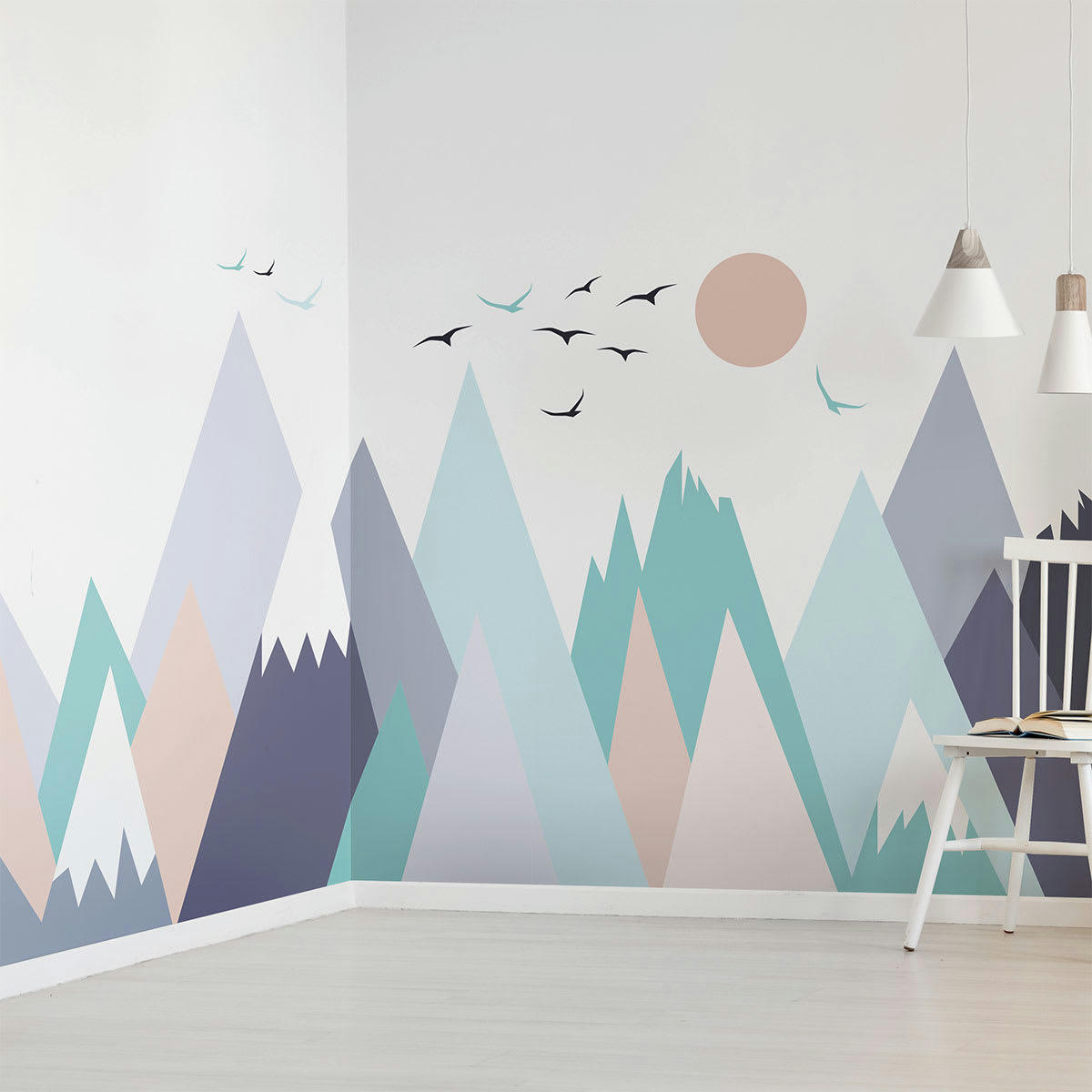 - Stickers enfant montagnes scandinaves kristinka 60x90cm