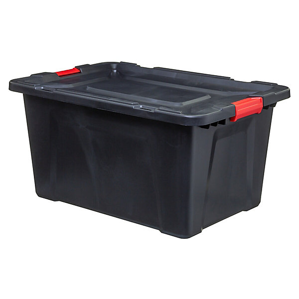 Bac de rangement en plastique noir Store N' Lock 100 L