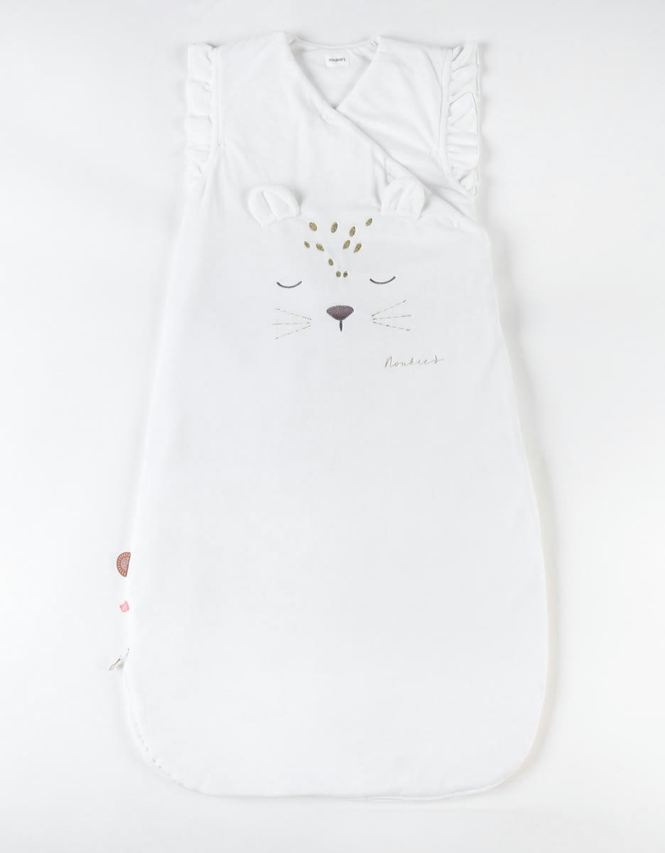 - Gigoteuse blanche en Veloudoux TOG 2.0 – 3.5  100 cm