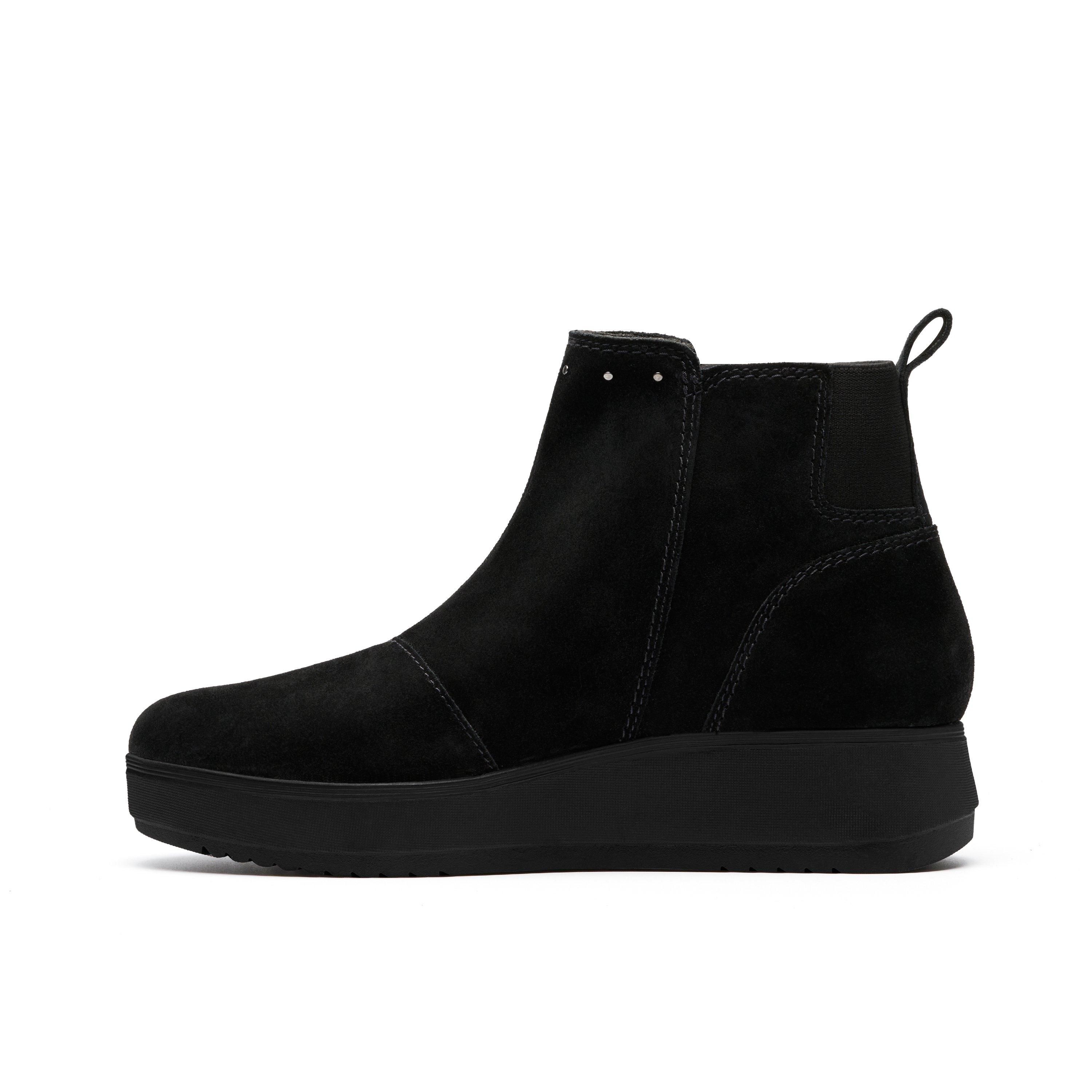 Clarks Zylah Willow Black Suede Ankle Boots