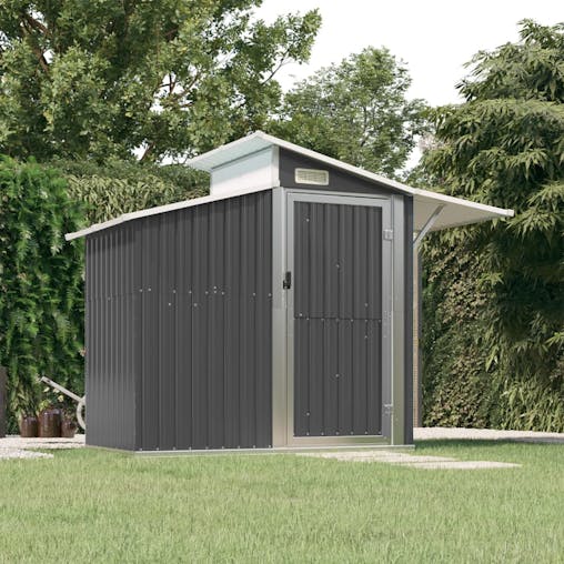 NNEVL Garden Shed Anthracite 270x130x208.5 cm Galvanised Steel