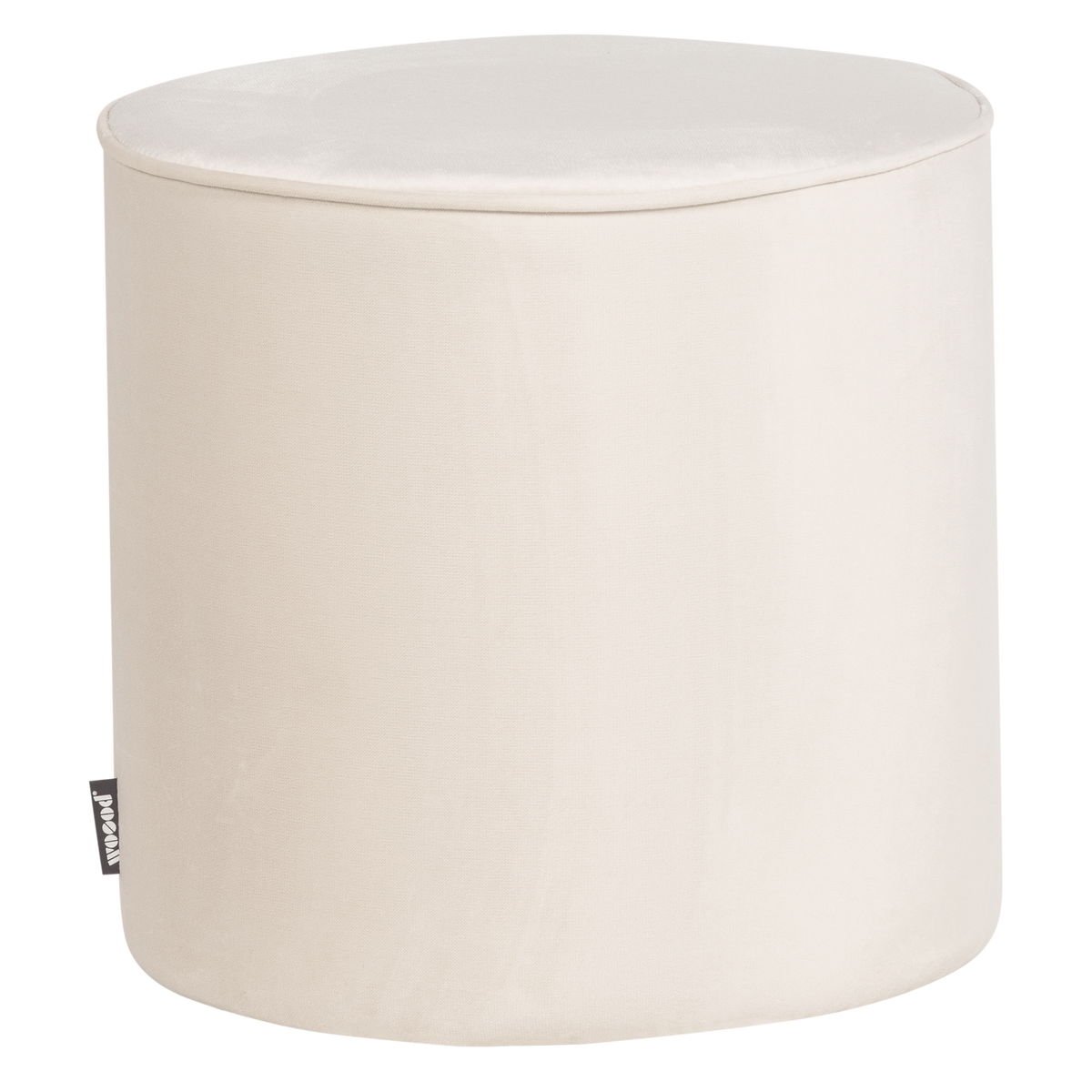 WOOOD poef hoog Sara 46xØ46 cm - Velvet - Off White