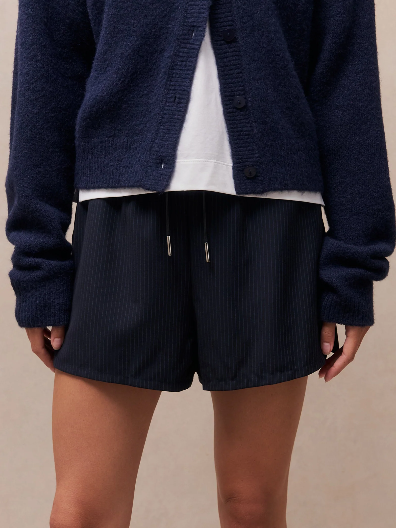 Drawstring Gathered Short