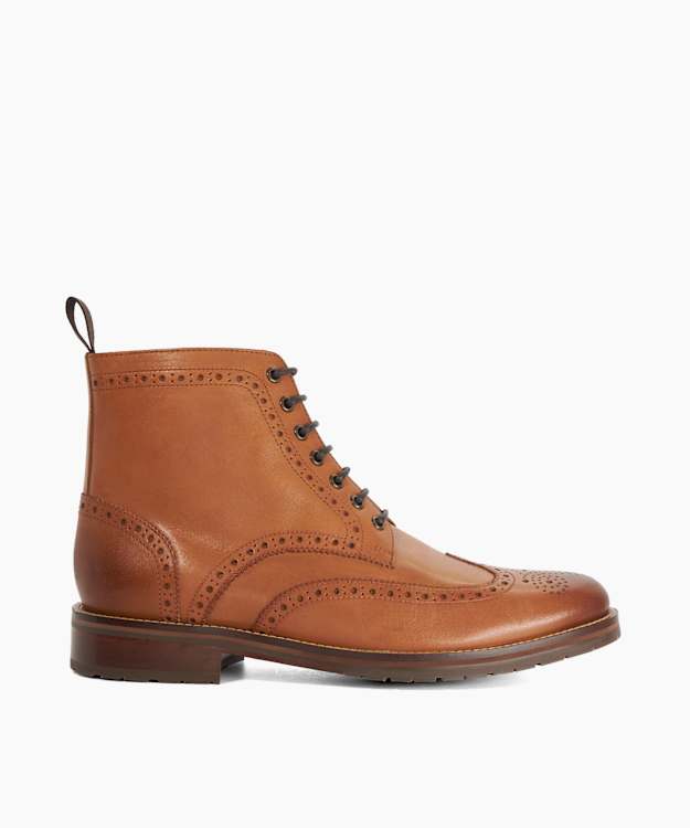Mayso Tan - Leather Lace-Up Boots