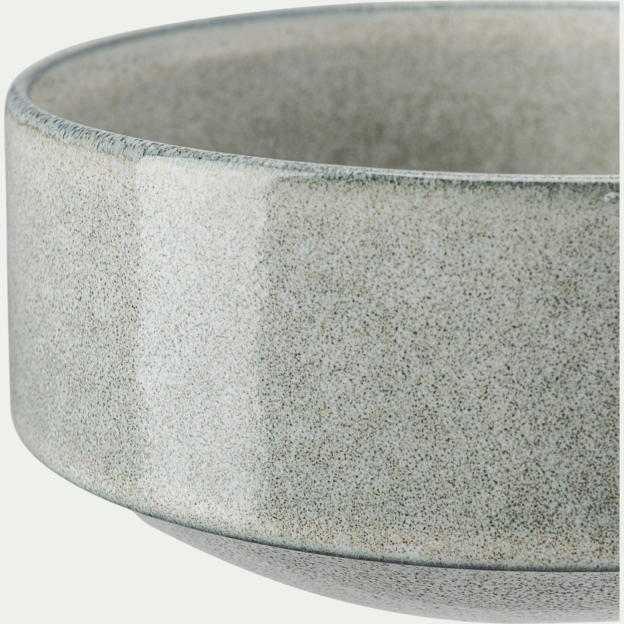 PIETRA - Assiette creuse en grès émail réactif D15,5cm - gris clair