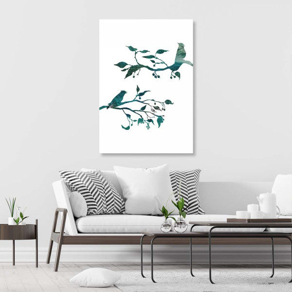 Feeby Obraz na płótnie, Ptaki na gałązkach 40x60