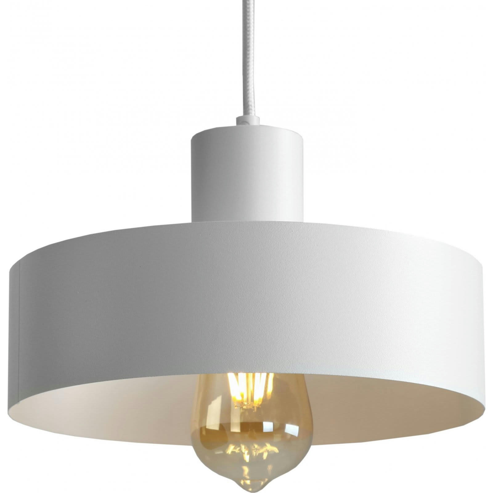 FAY - Suspension Acier Blanc 25x25x15 cm