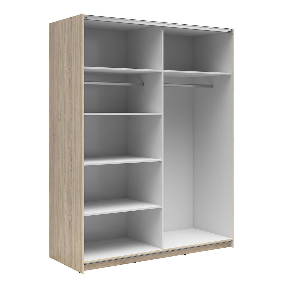 - Armoire 2 portes L153 x H195 cm panneaux agglomérés naturel