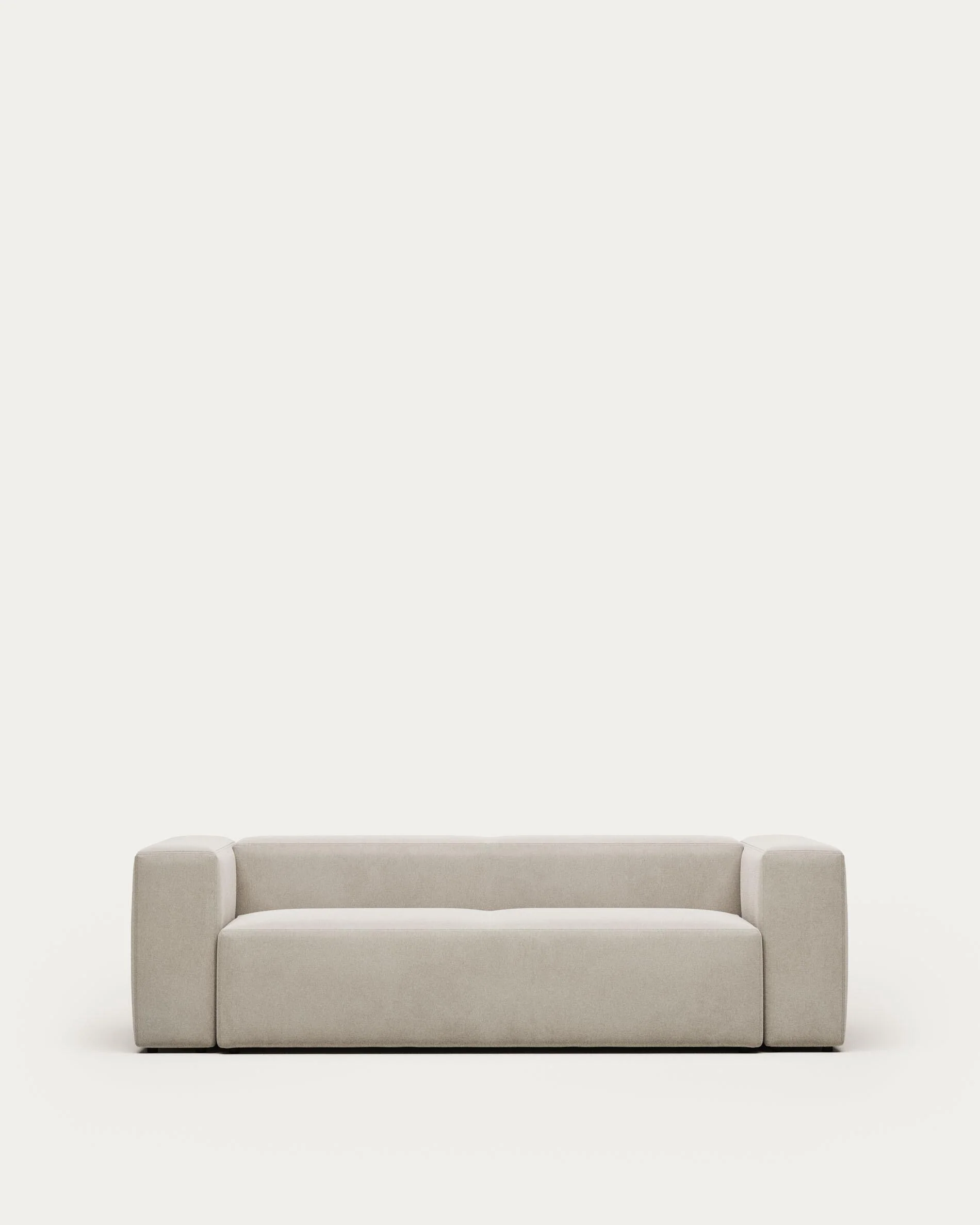 Blok 3-seater beige chenille sofa 240cm FSC Mix Credit