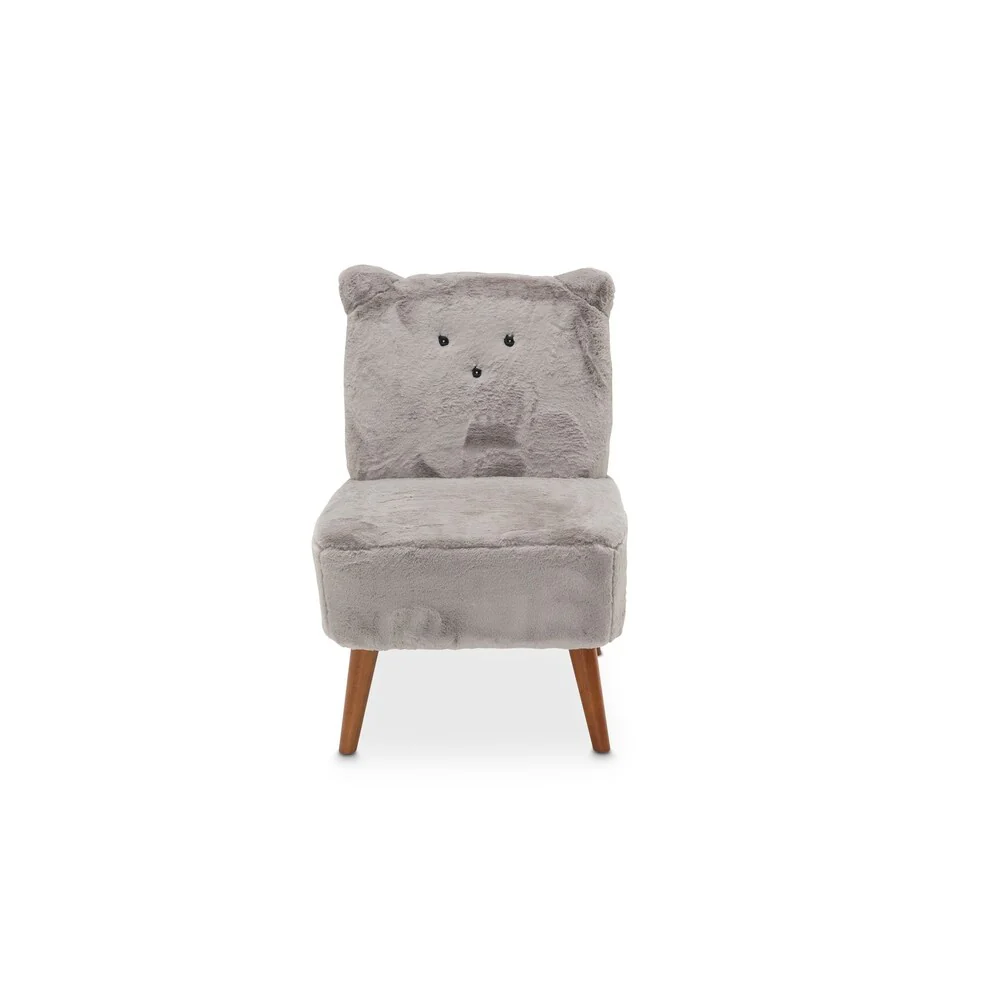 Silicon Babies Grey and Capri Kitten Armless Chair by Kathy Ireland