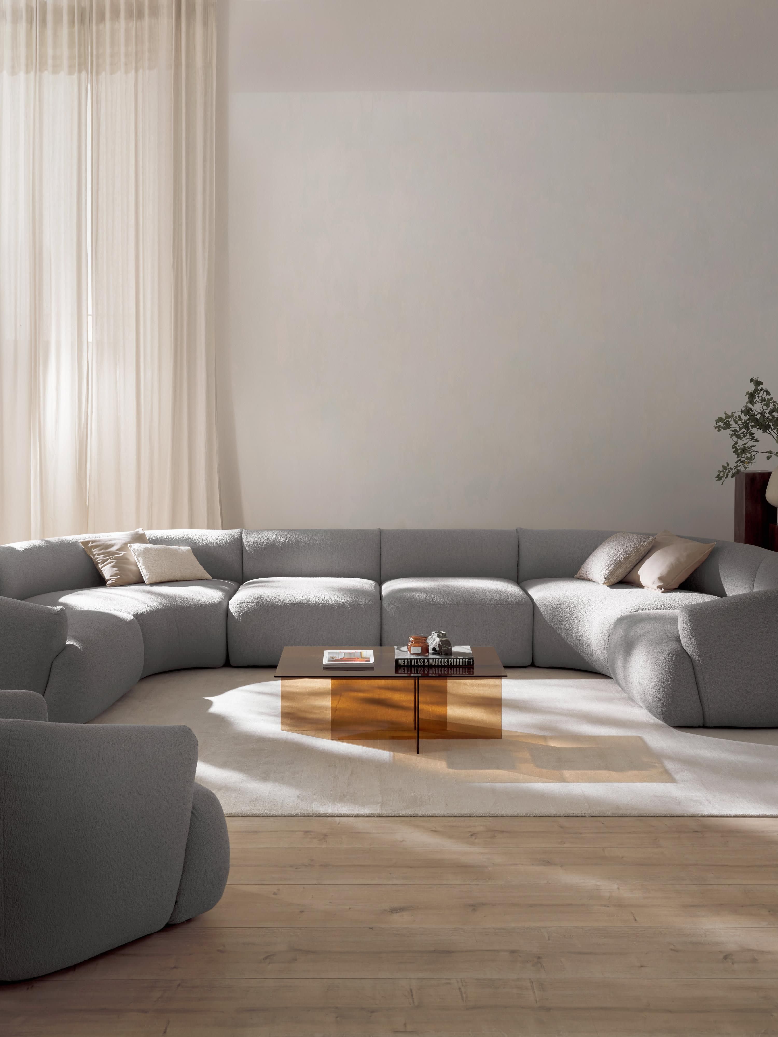 Modulares XL Bouclé-Sofa Sofia