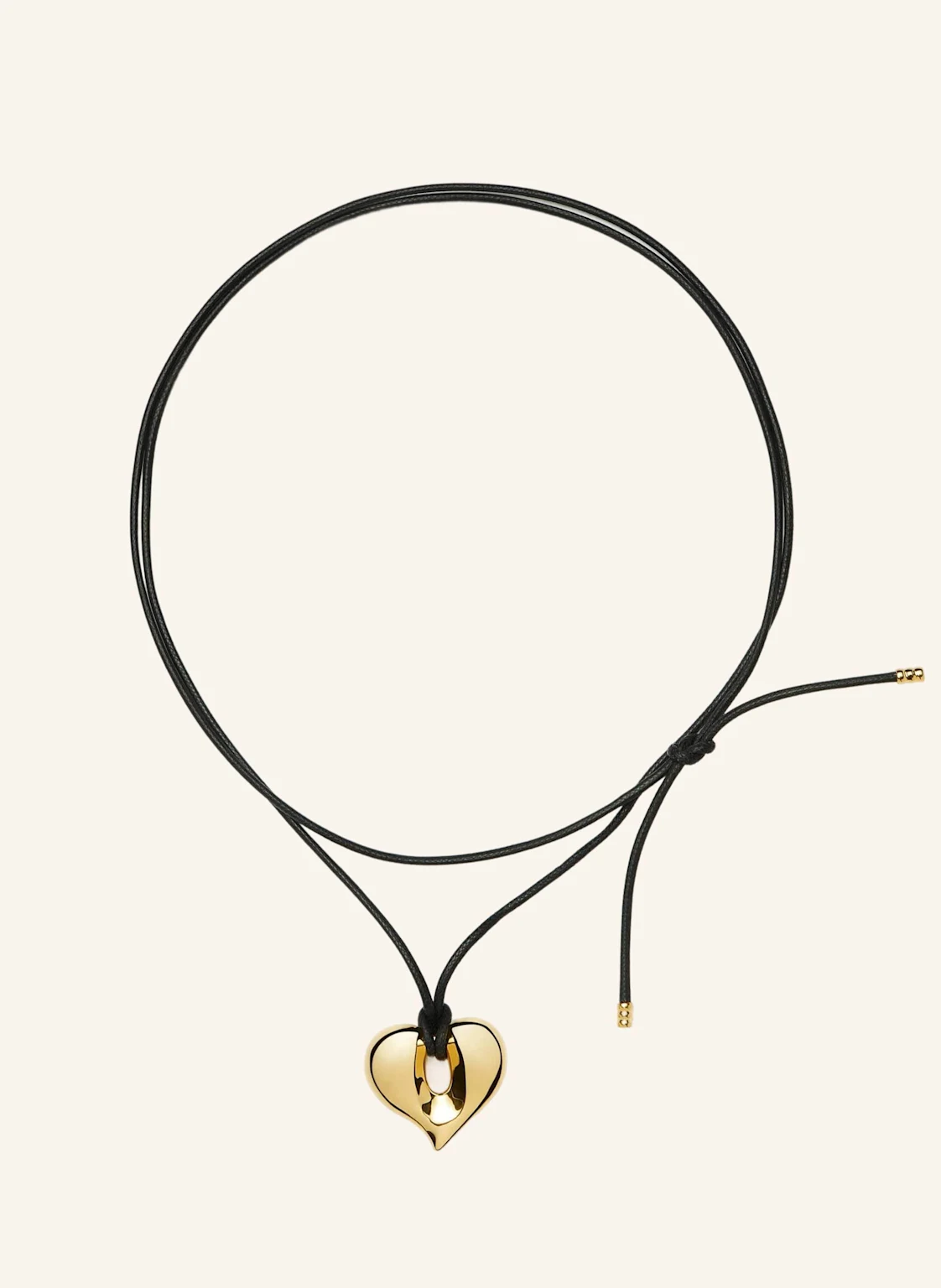 MISSOMA Ketten MOLTEN HEART PENDANT CORD NECKLACE by GLAMBOU
