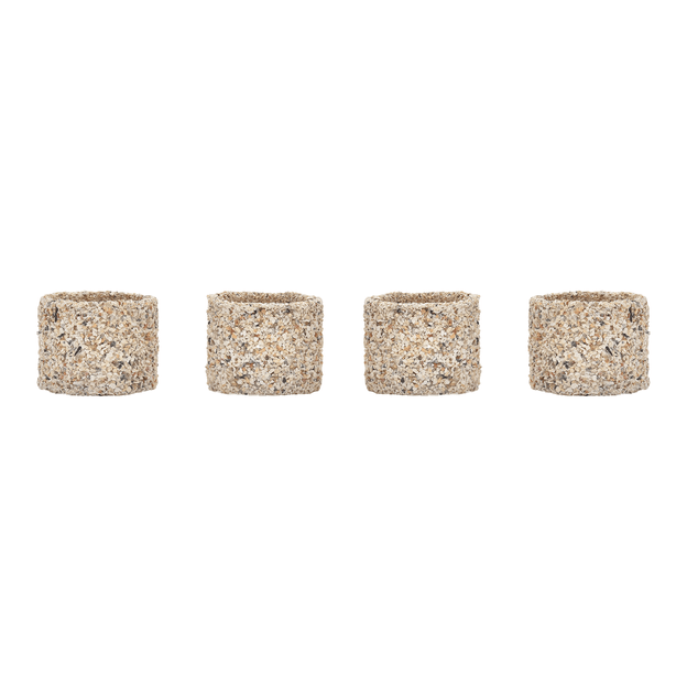 ARGOLA PARA GUARDANAPO CONJUNTO COM 4 PEÇAS CASCALHO