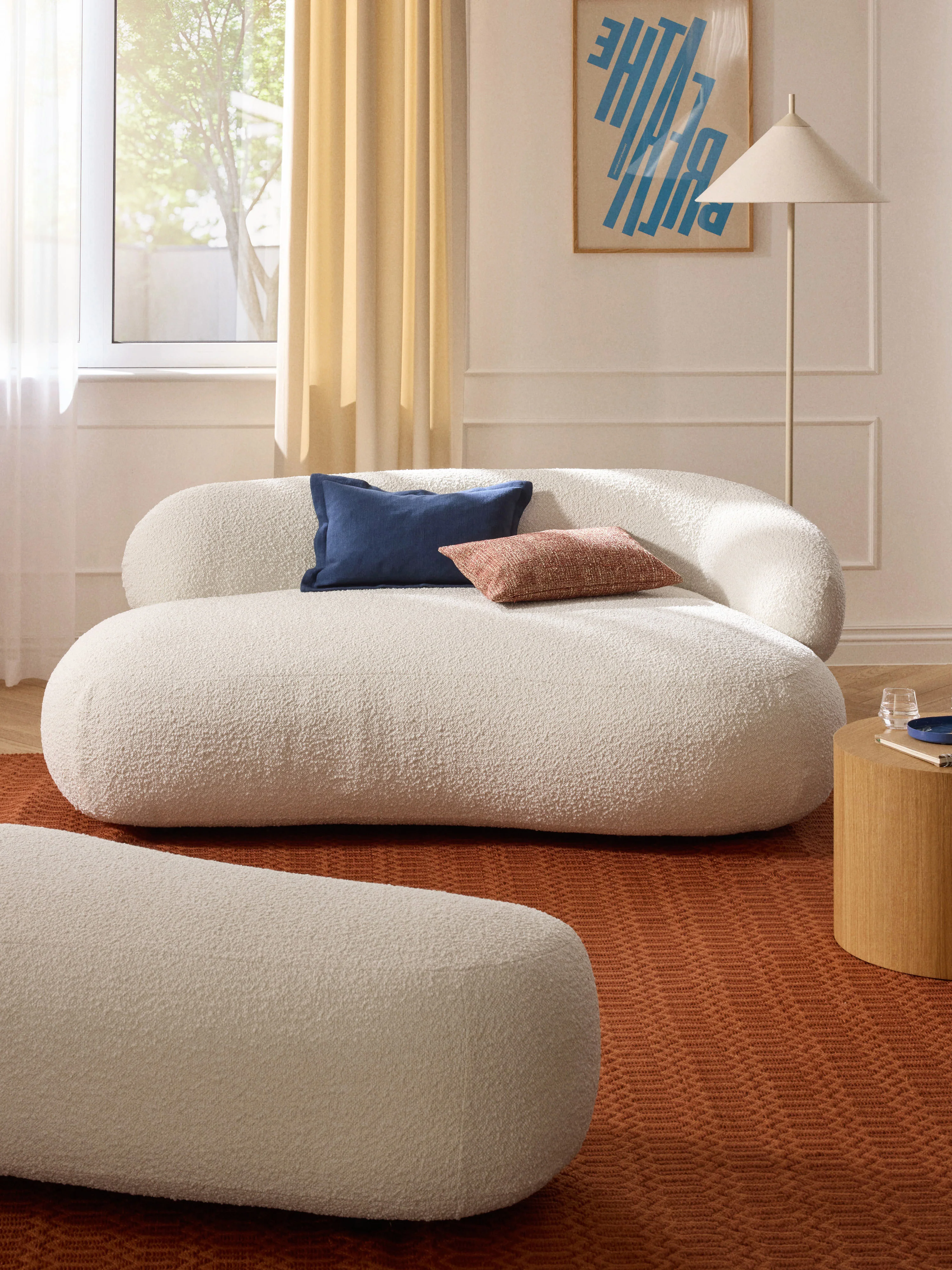 Bouclé-Sofa Alba (2-Sitzer)