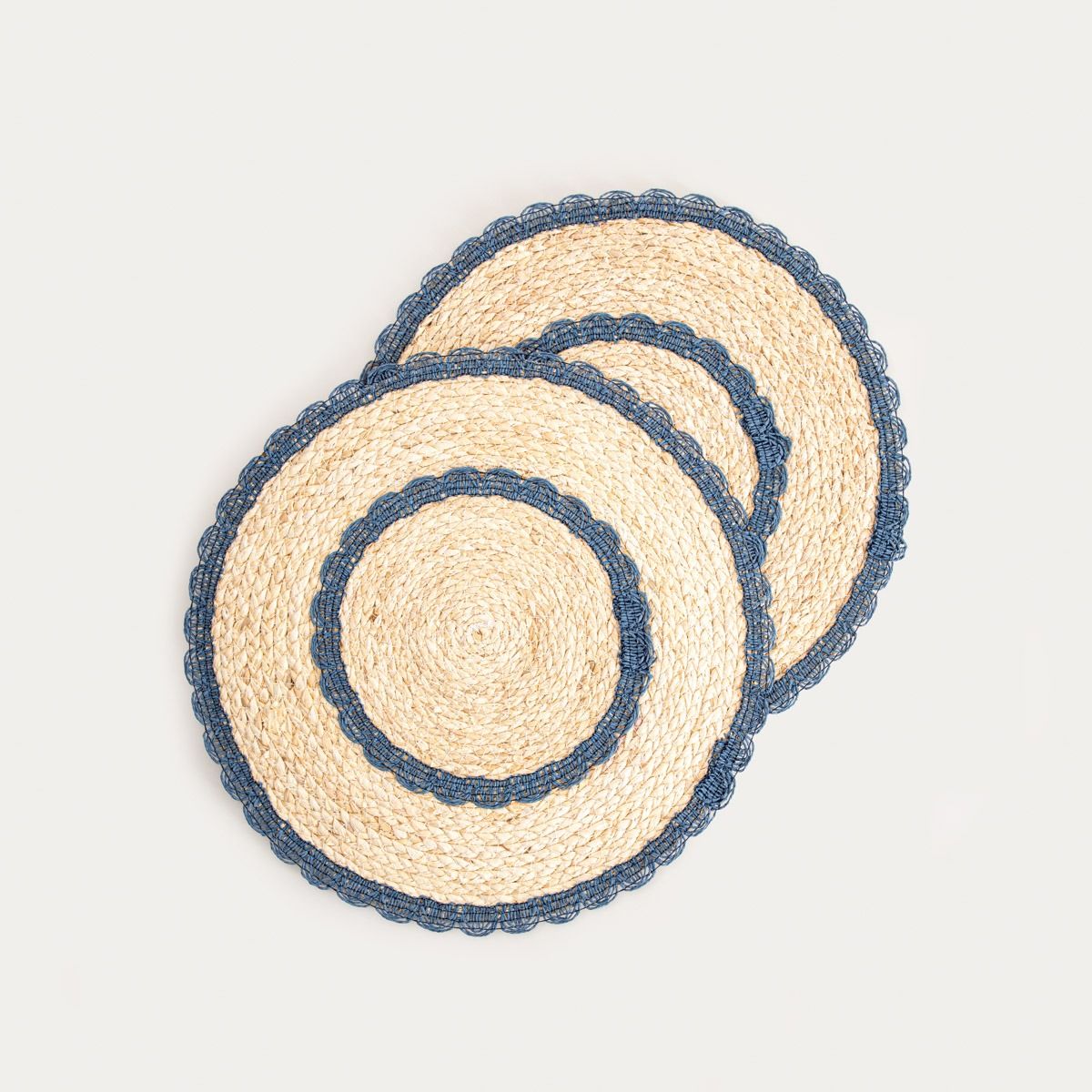 Maty stołowe MAIZO z granatowym wzorem, zestaw 2 szt. 38cm