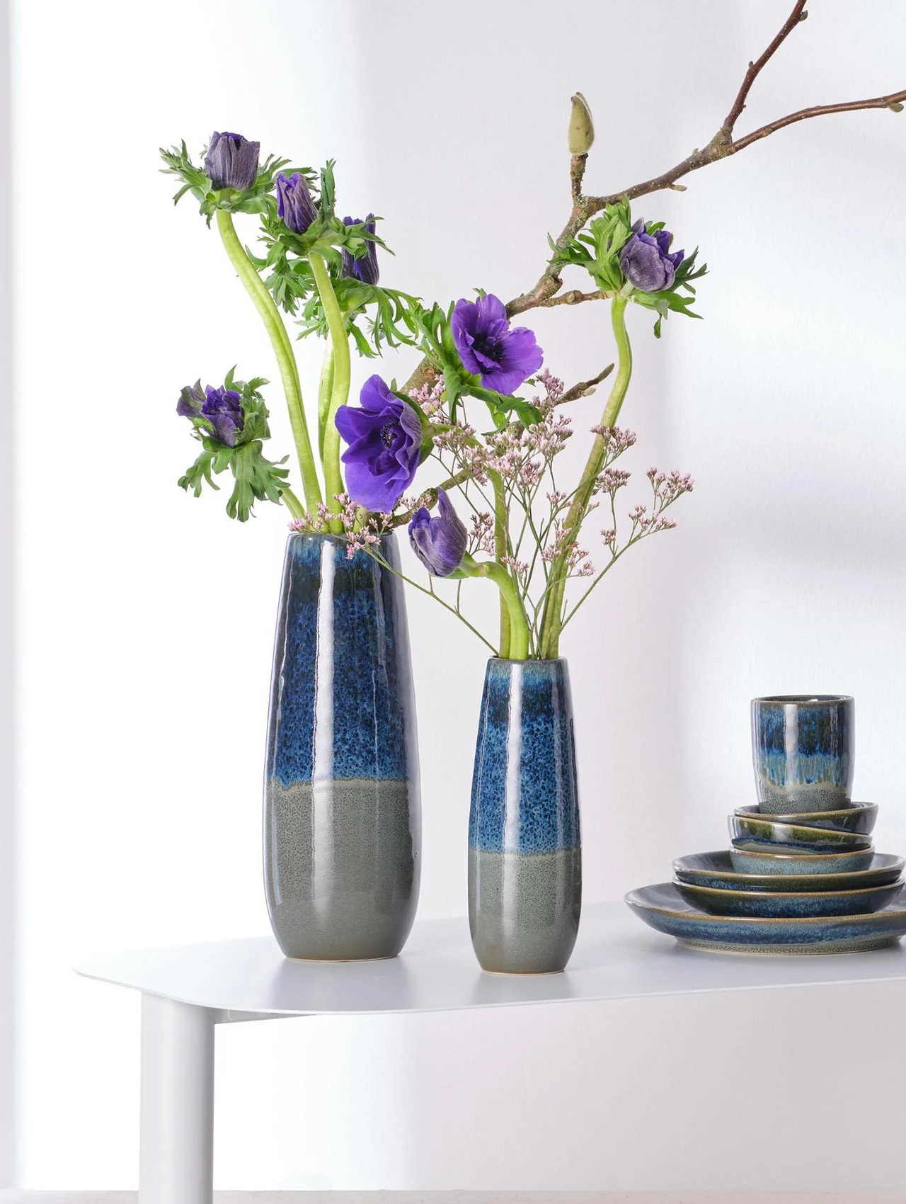 vase, blu