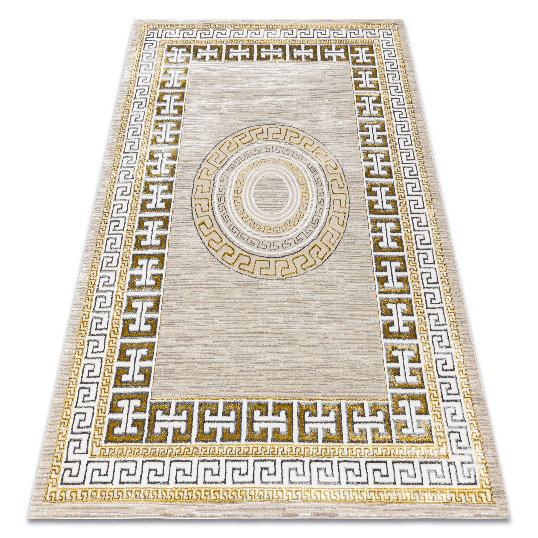 Dywan BLISS Z205AZ127 krem / złoty - Ramka, grecki, 80x150 cm