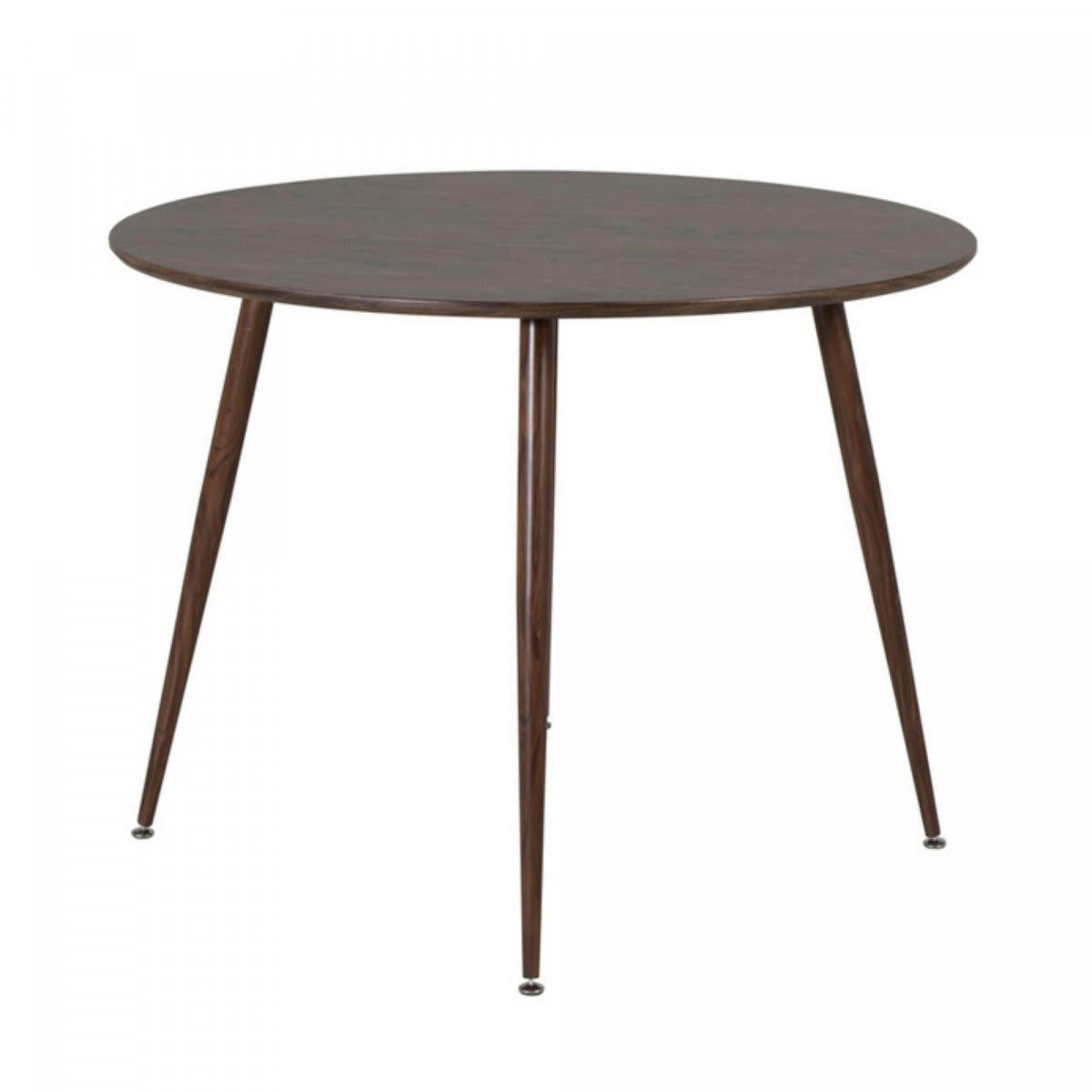 PALTA - Table à manger ronde 100cm en bois marron