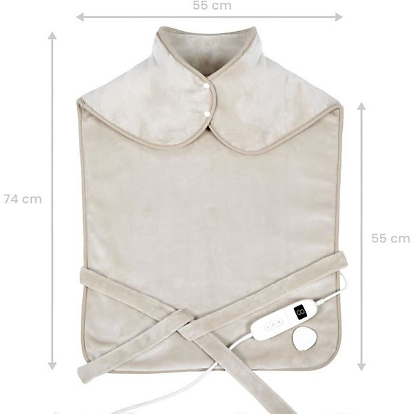 Coussin chauffant dos et cervicales Livoo DOS218C flanelle 60x90cm 100W