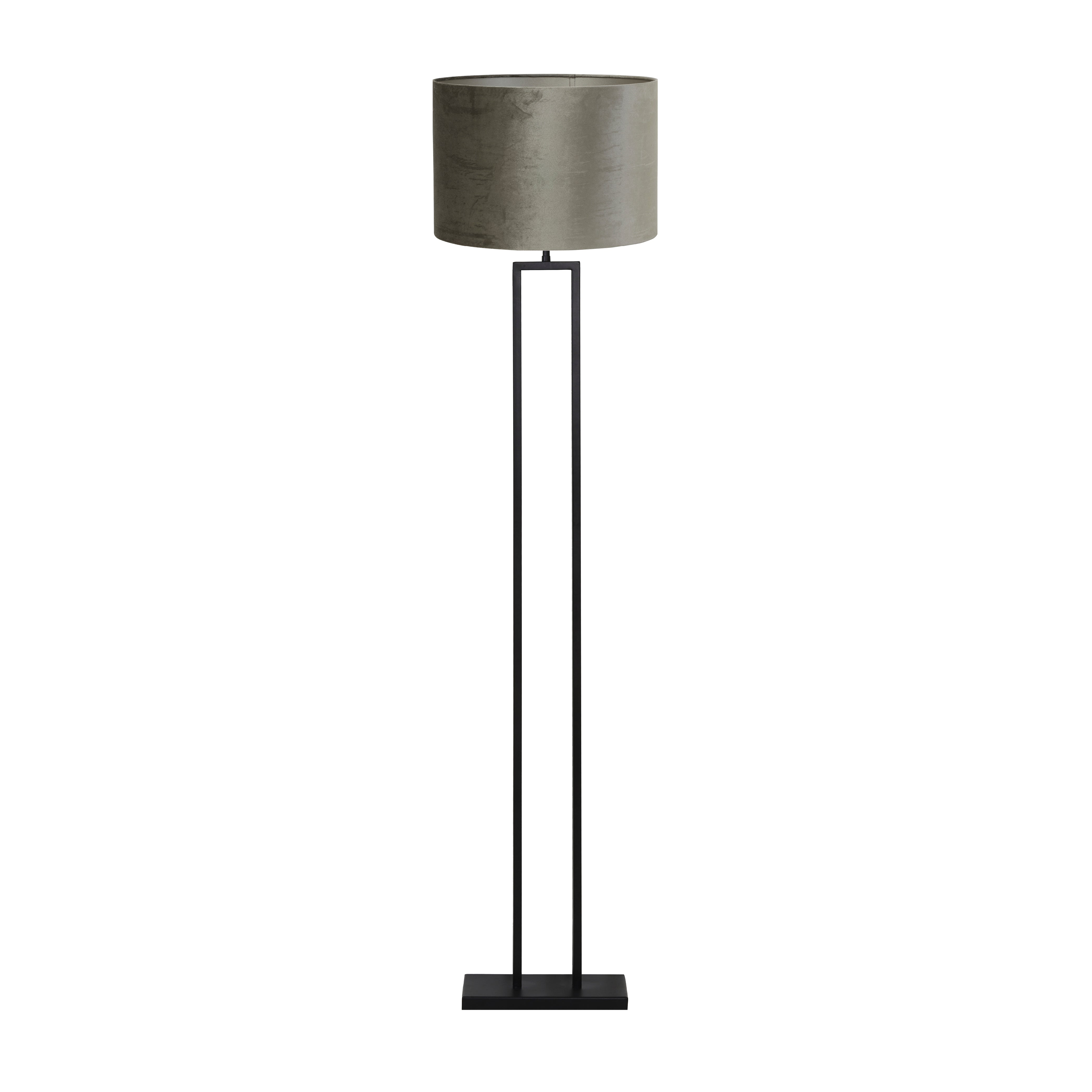 Light & Living vloerlamp Shiva/Velours - zwart, zwart - 40x40x170cm