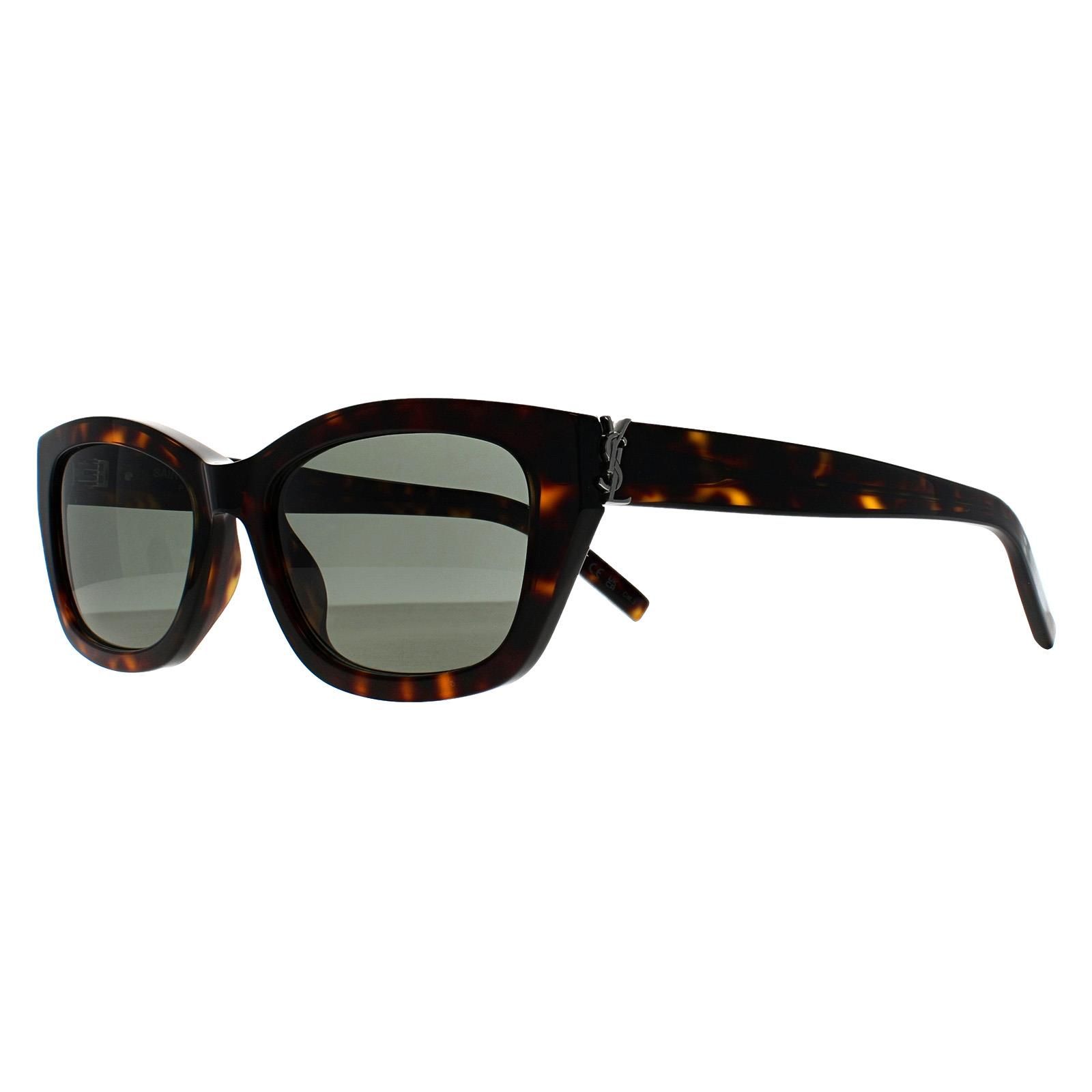 Saint Laurent Cat Eye Dark Spotted Havana Grey SL M153
