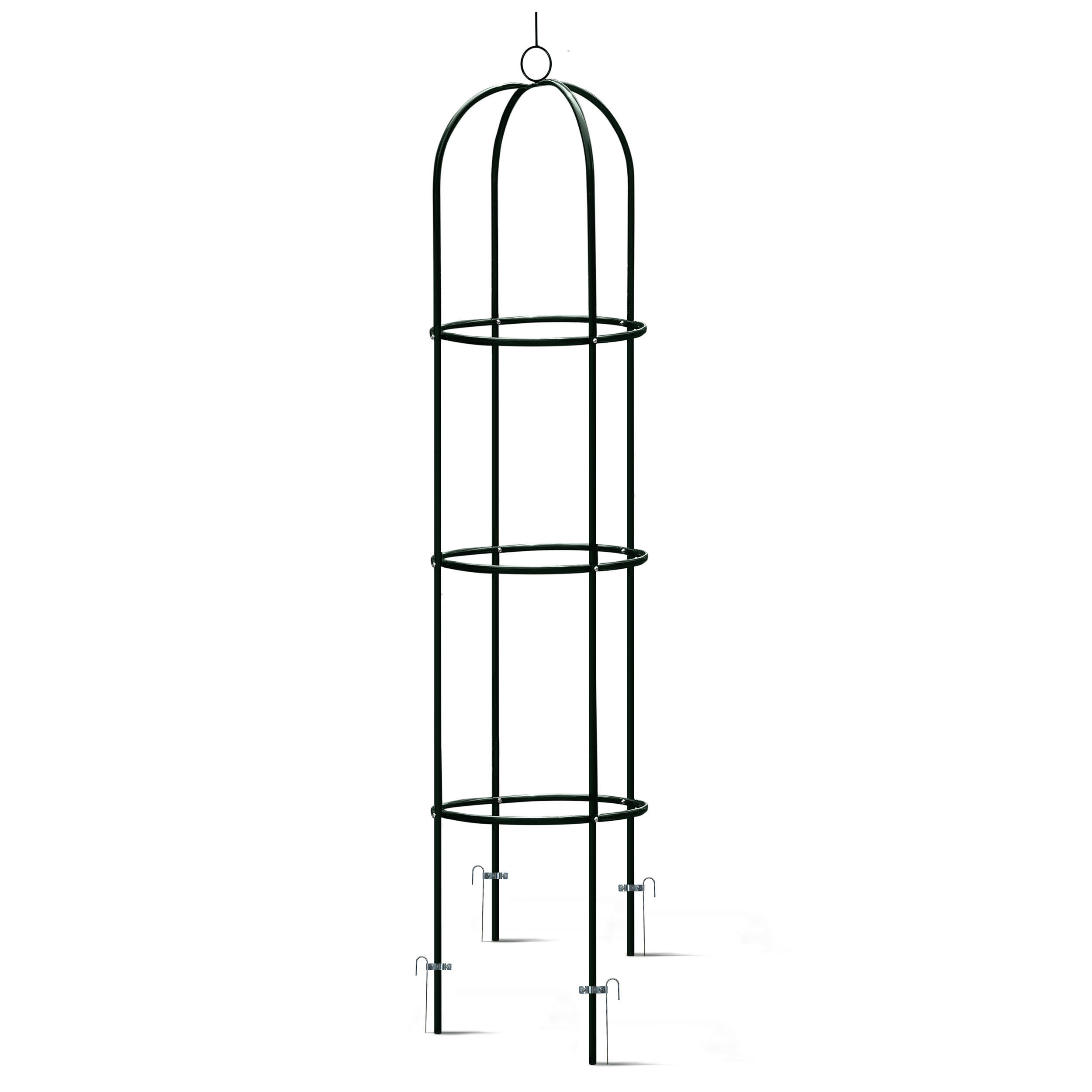 Pergola ogrodowa czarna na kwiaty róże 200x40cm   kotwy Plonos