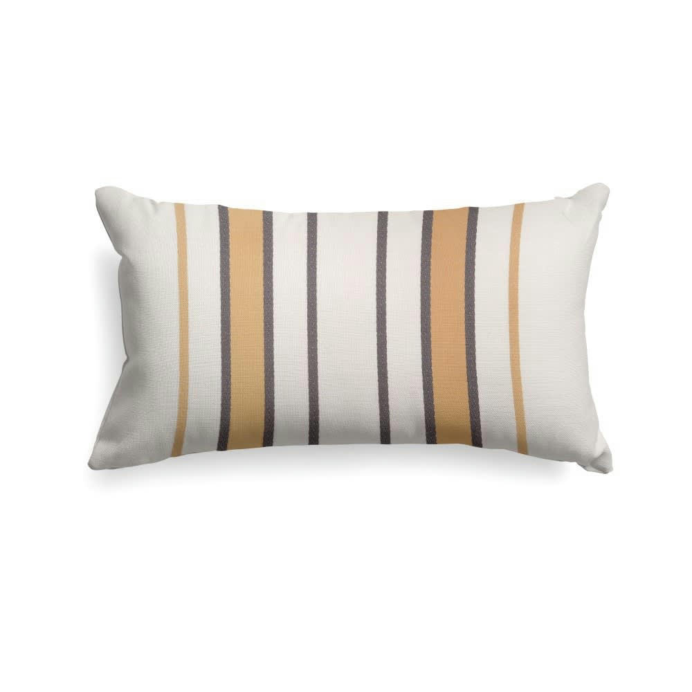 ESPELETTE - Housse de coussin coton Marron 25x45 cm