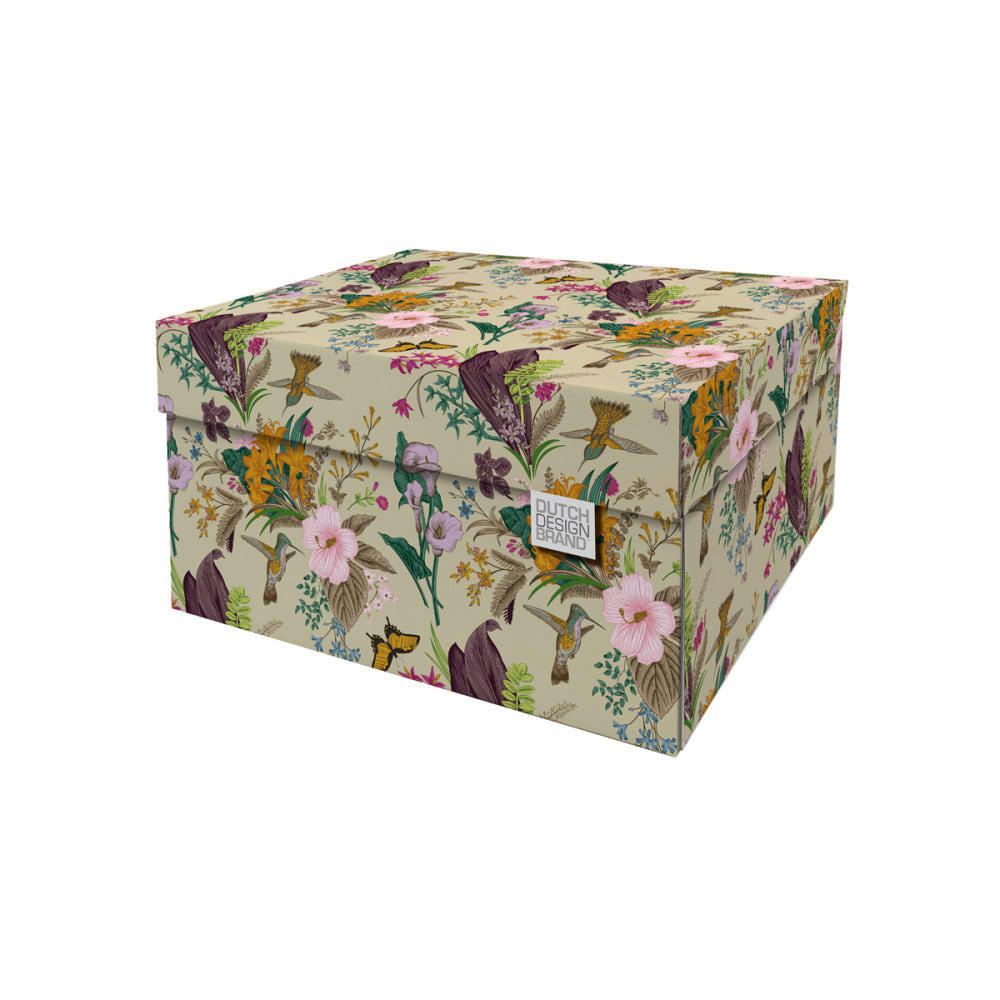 BOTANICAL - Lot de 2 boites de rangement carton multicolore 33x24x17cm
