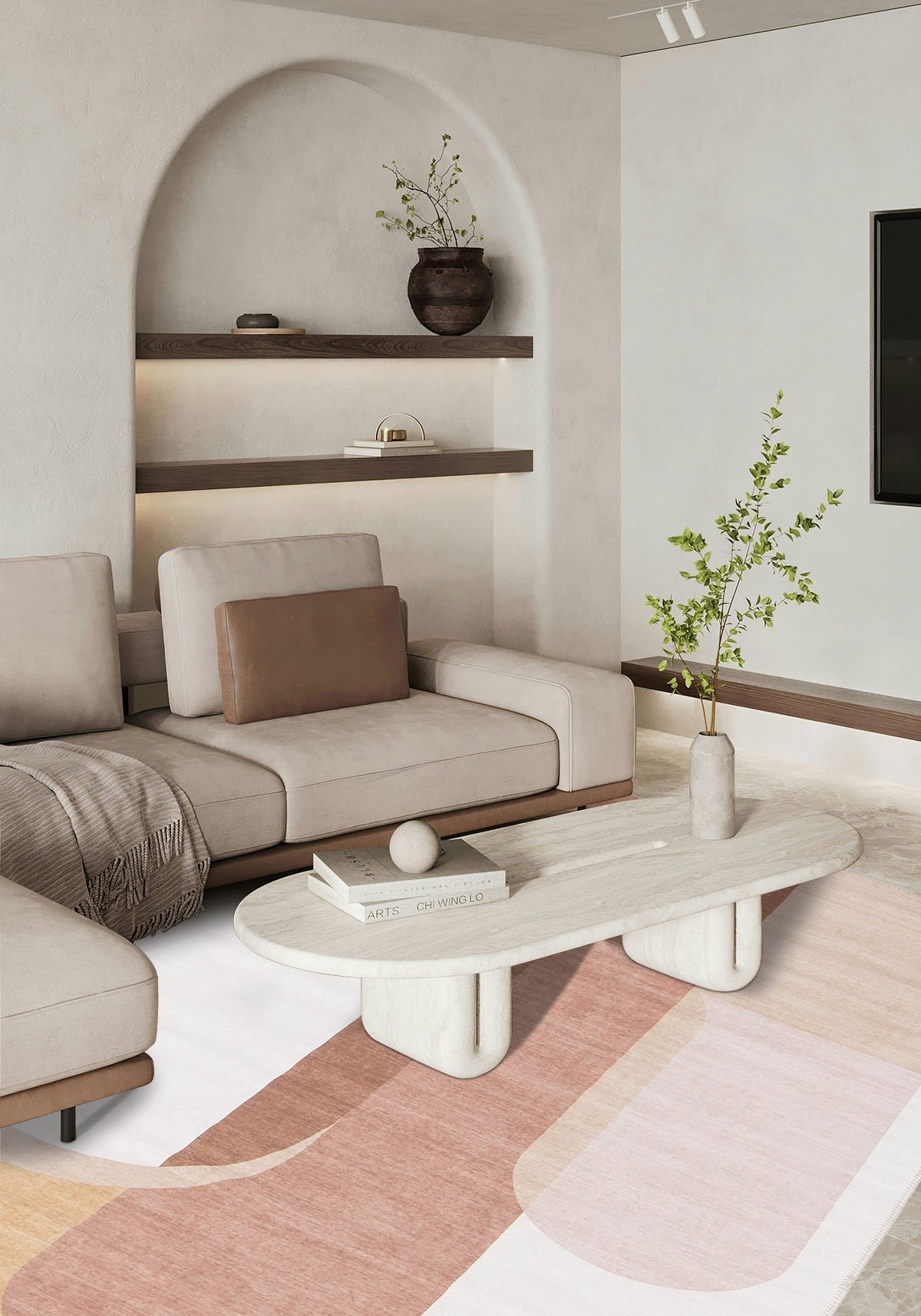 AFK Living vloerkleed Lavis - gedrukt - terracotta
