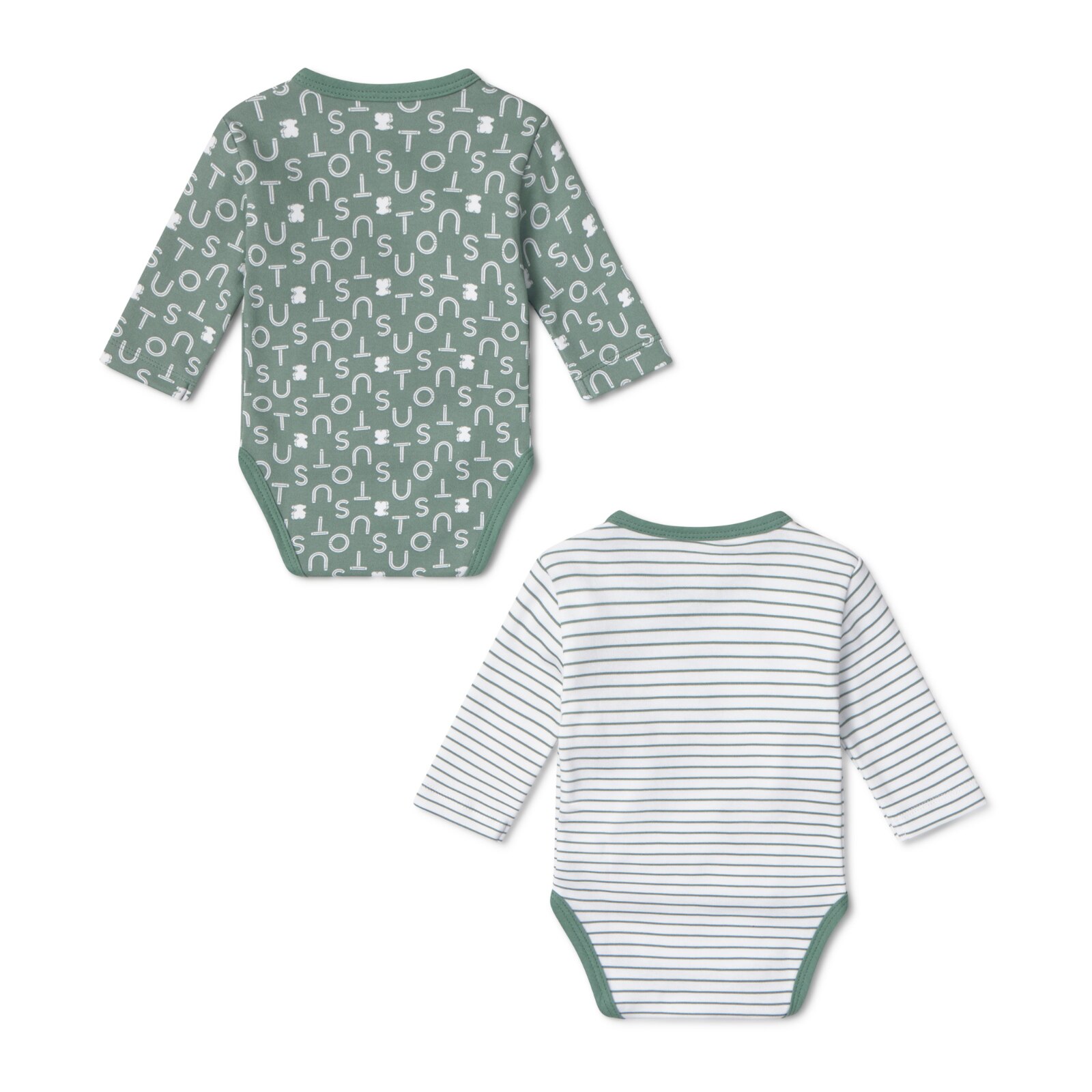 Pack de bodys de bebé cruzados Soft verde