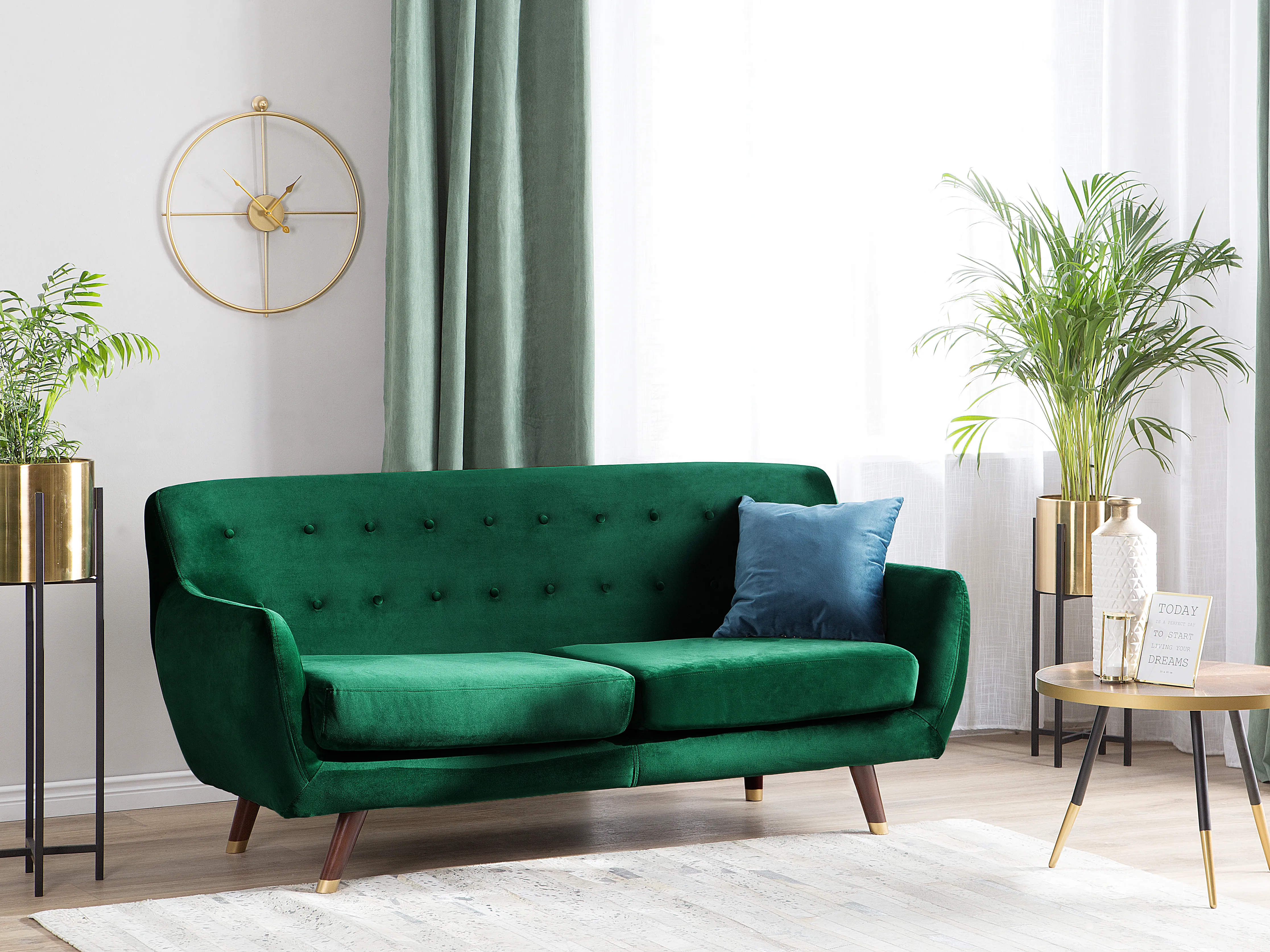 Sofa 3 Seater BODO Velvet Emerald Green