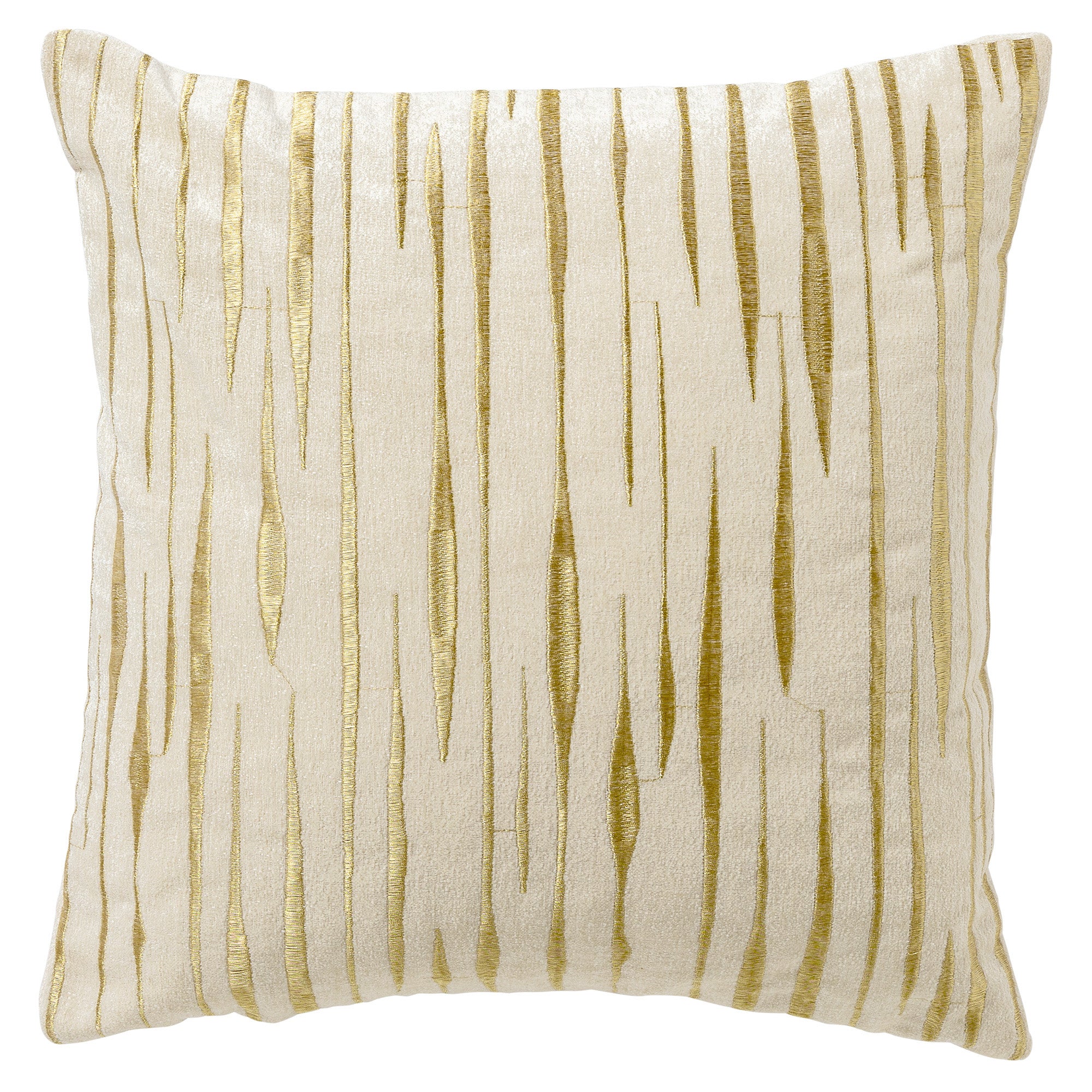 CONNOR - kussenhoes 45x45 cm - subtiel goudaccent - Snow White - wit, goud