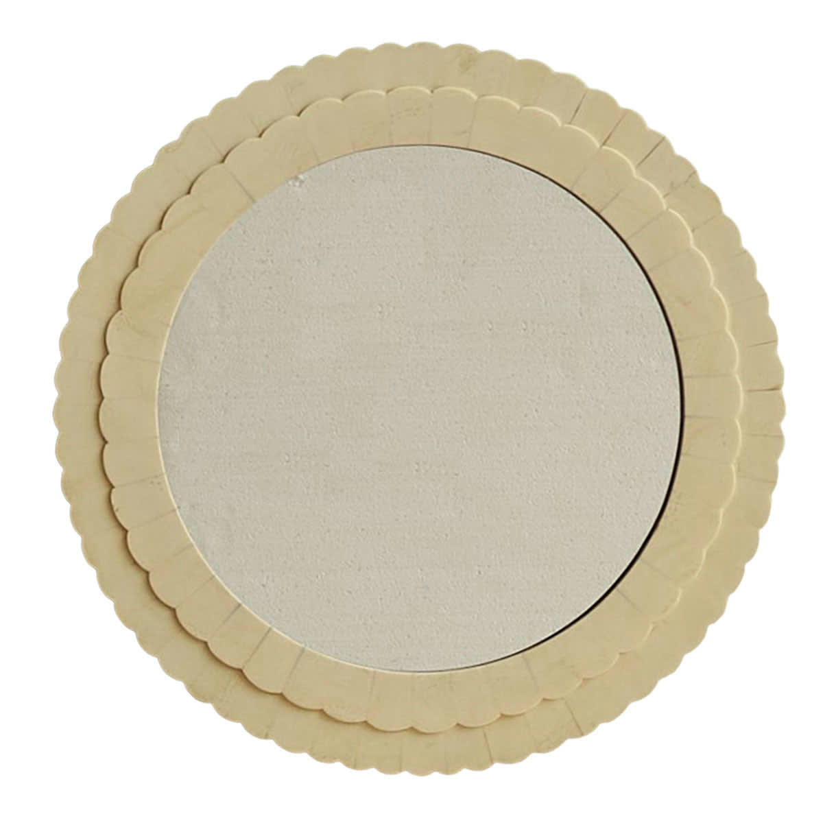 - Miroir rond pétales aspect ivoire